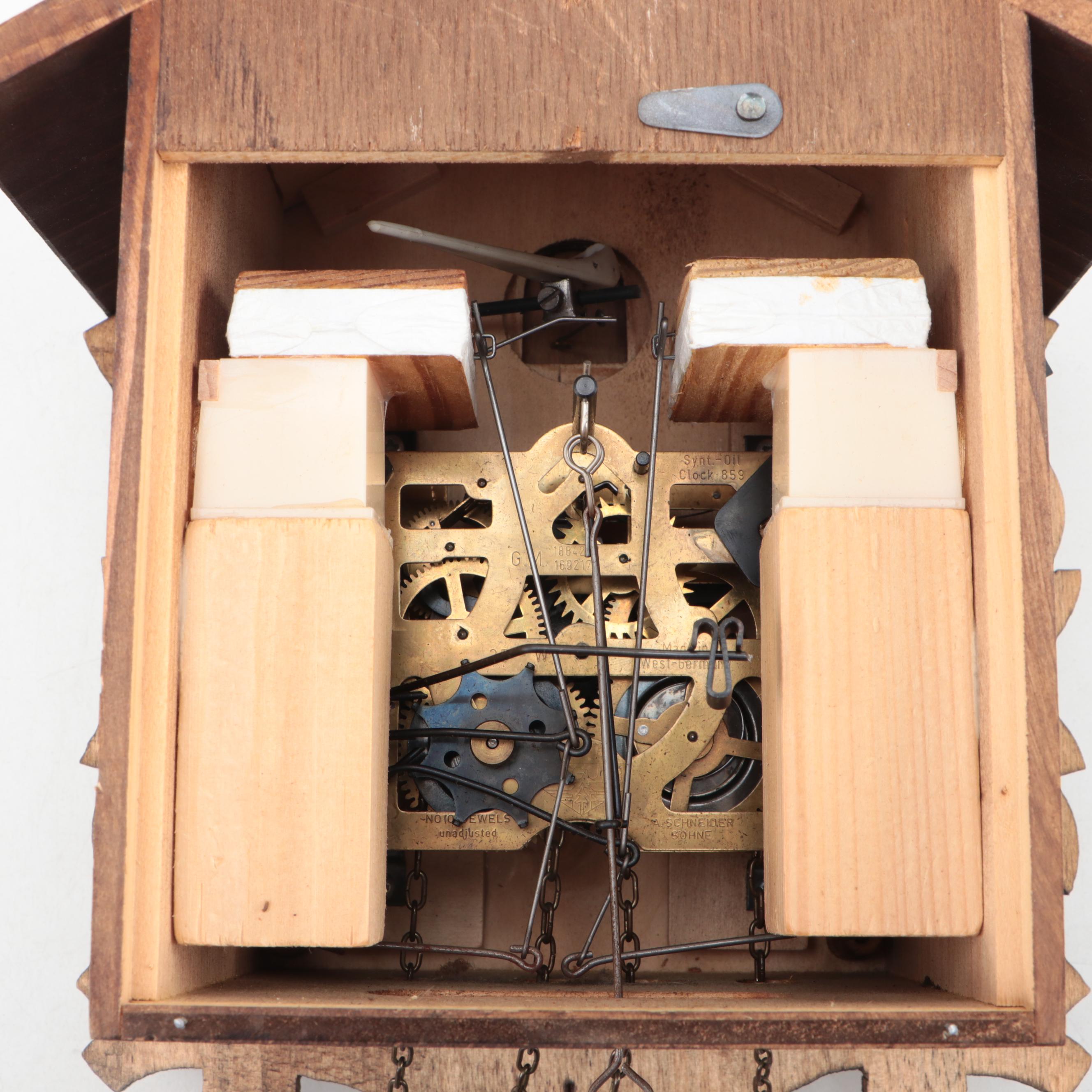 Schneider Sohne Carved Wood Cuckoo Clock