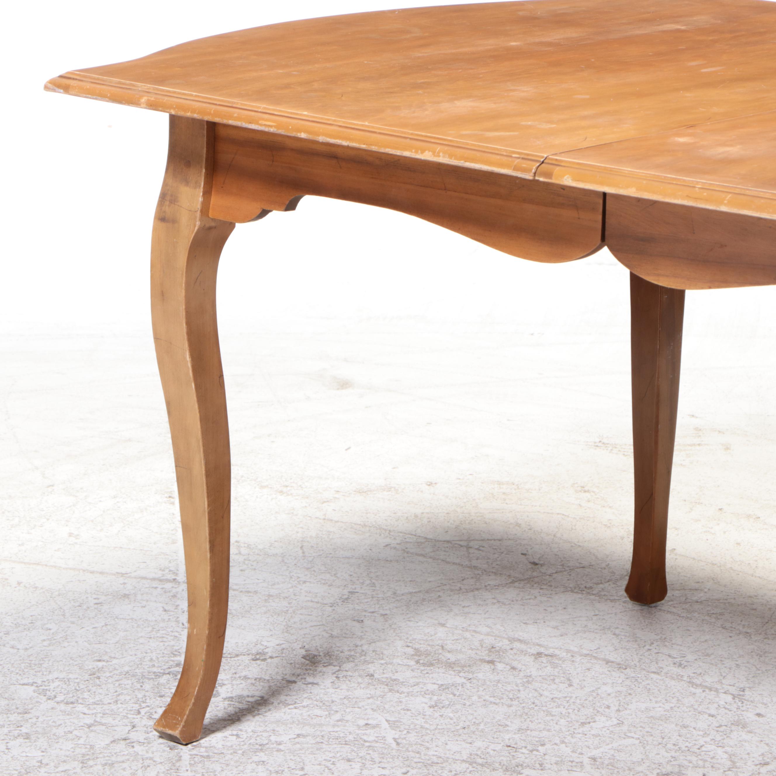 French Provincial Style Maple Dining Table