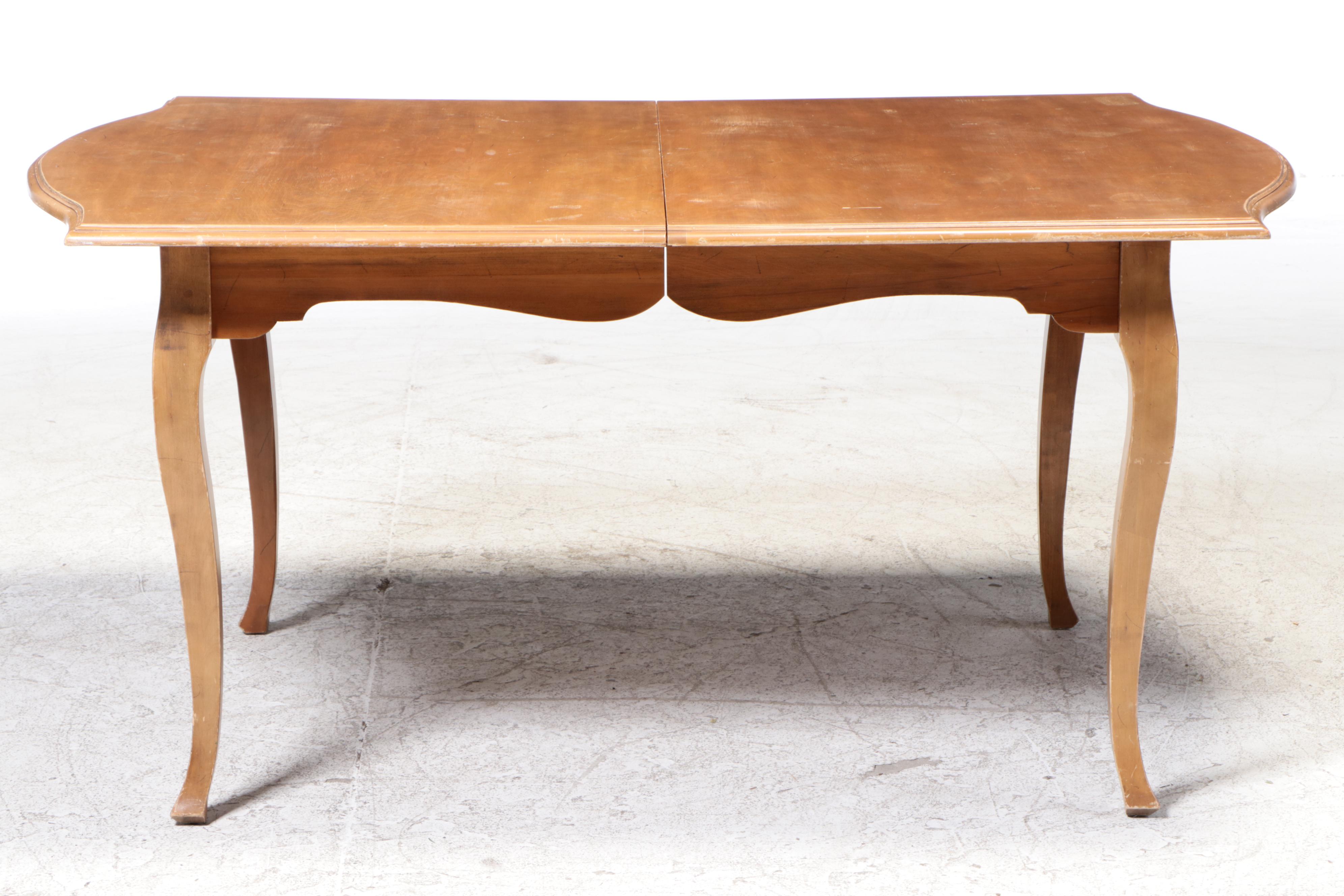 French Provincial Style Maple Dining Table