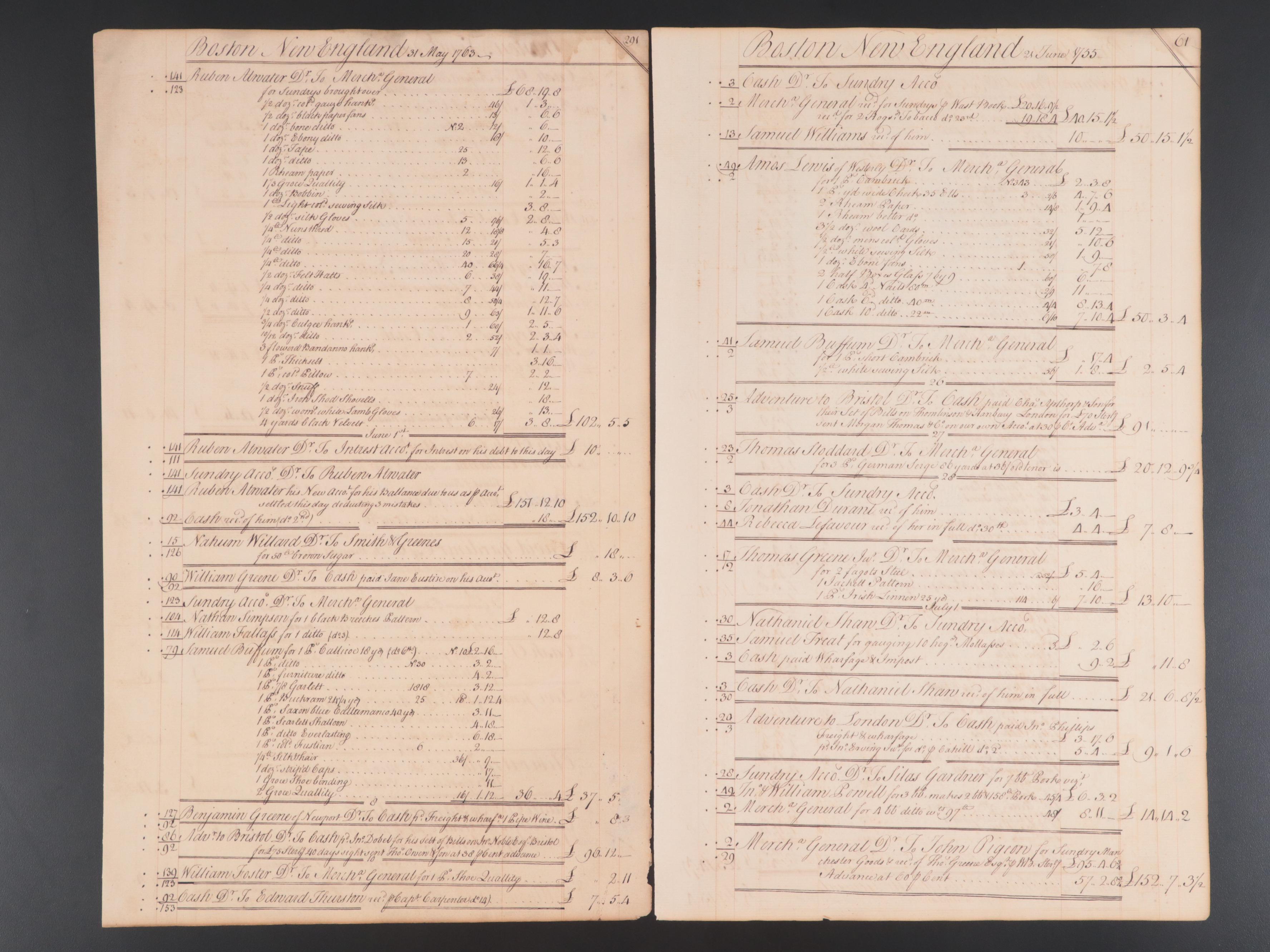 19th Century Ships Waybills and Cargo Inventories