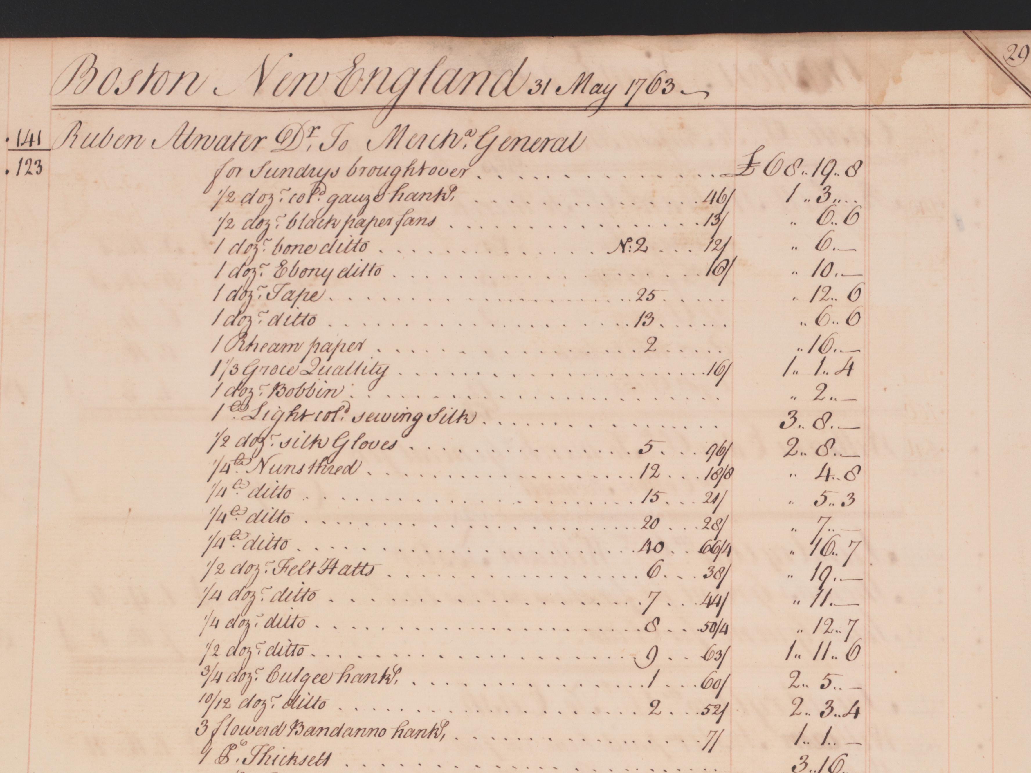 19th Century Ships Waybills and Cargo Inventories