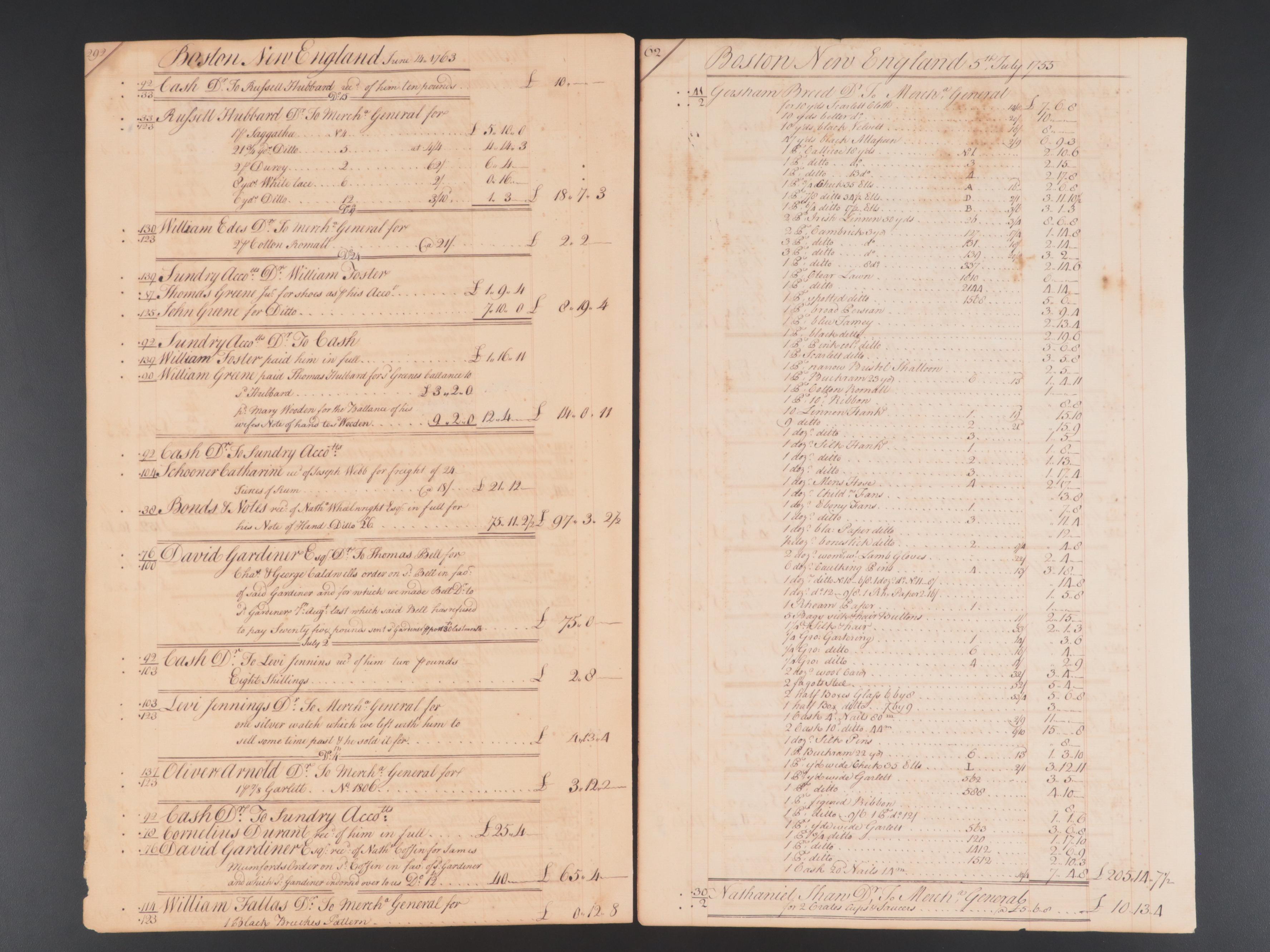 19th Century Ships Waybills and Cargo Inventories