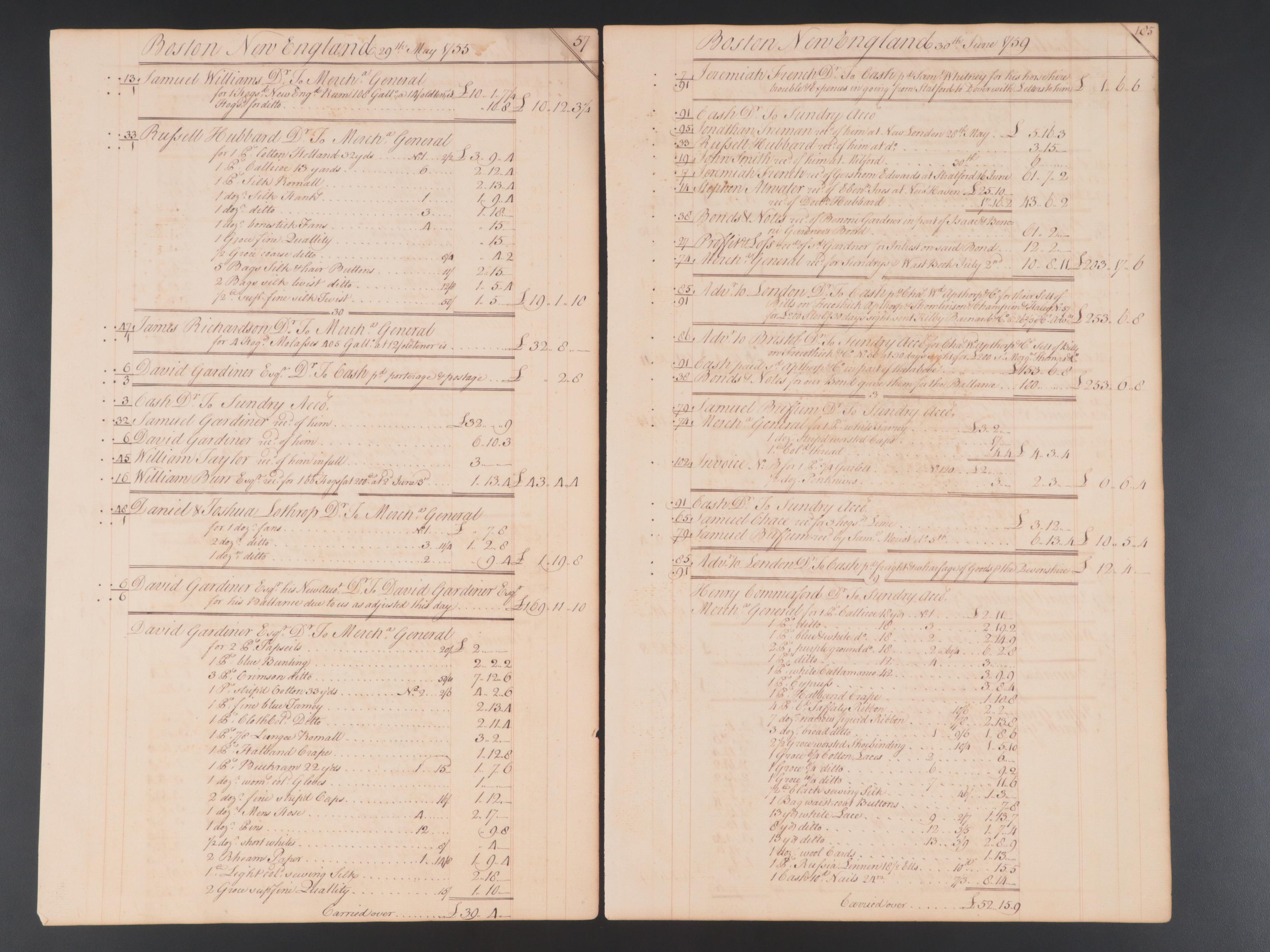 19th Century Ships Waybills and Cargo Inventories