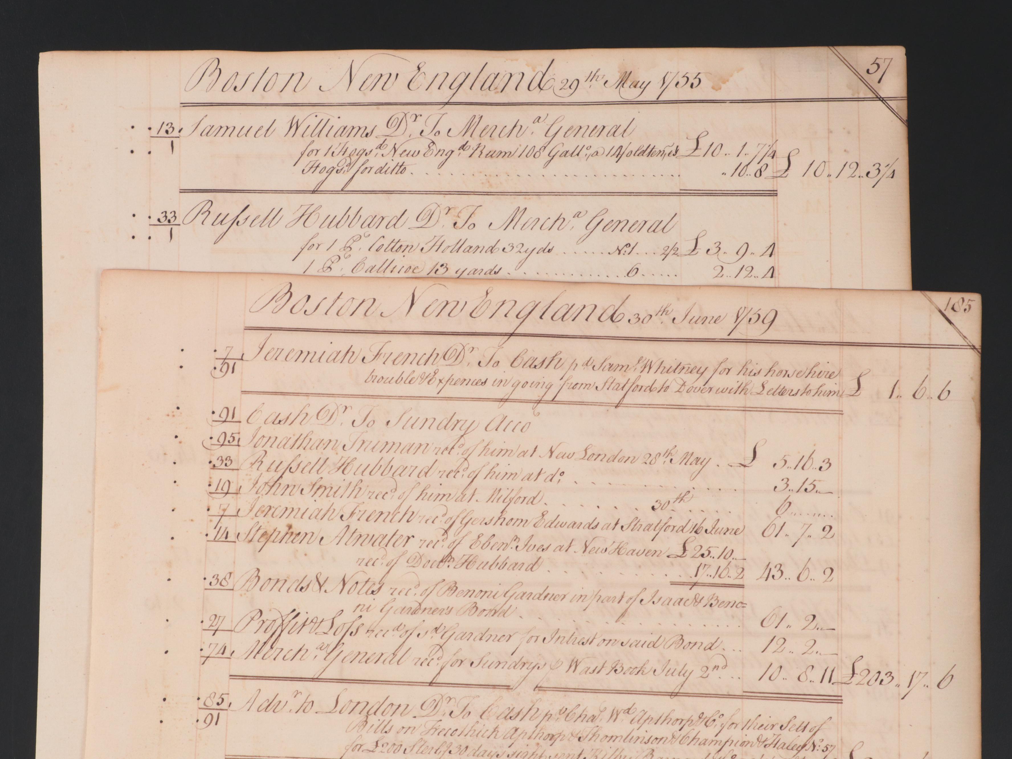 19th Century Ships Waybills and Cargo Inventories