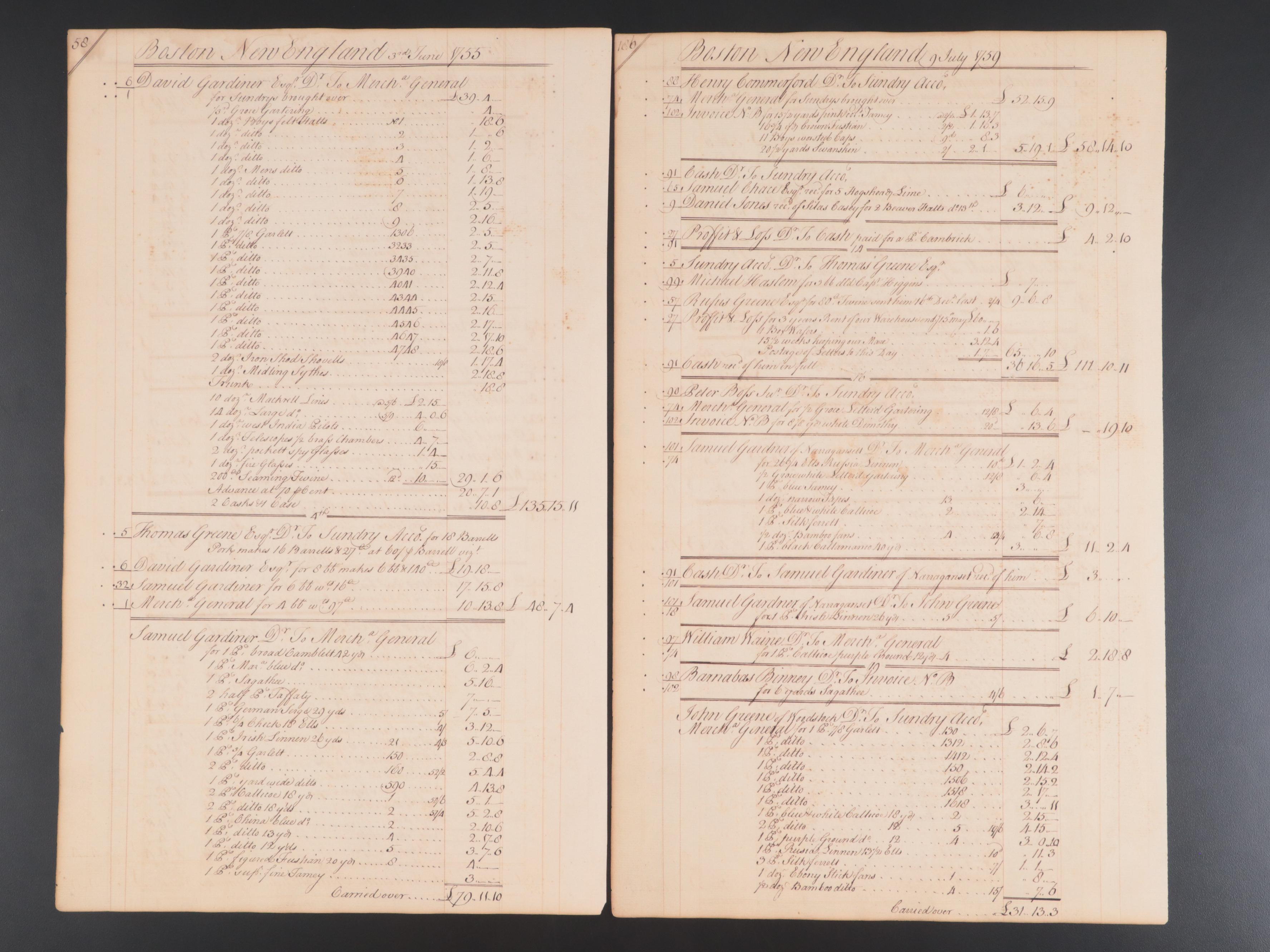 19th Century Ships Waybills and Cargo Inventories