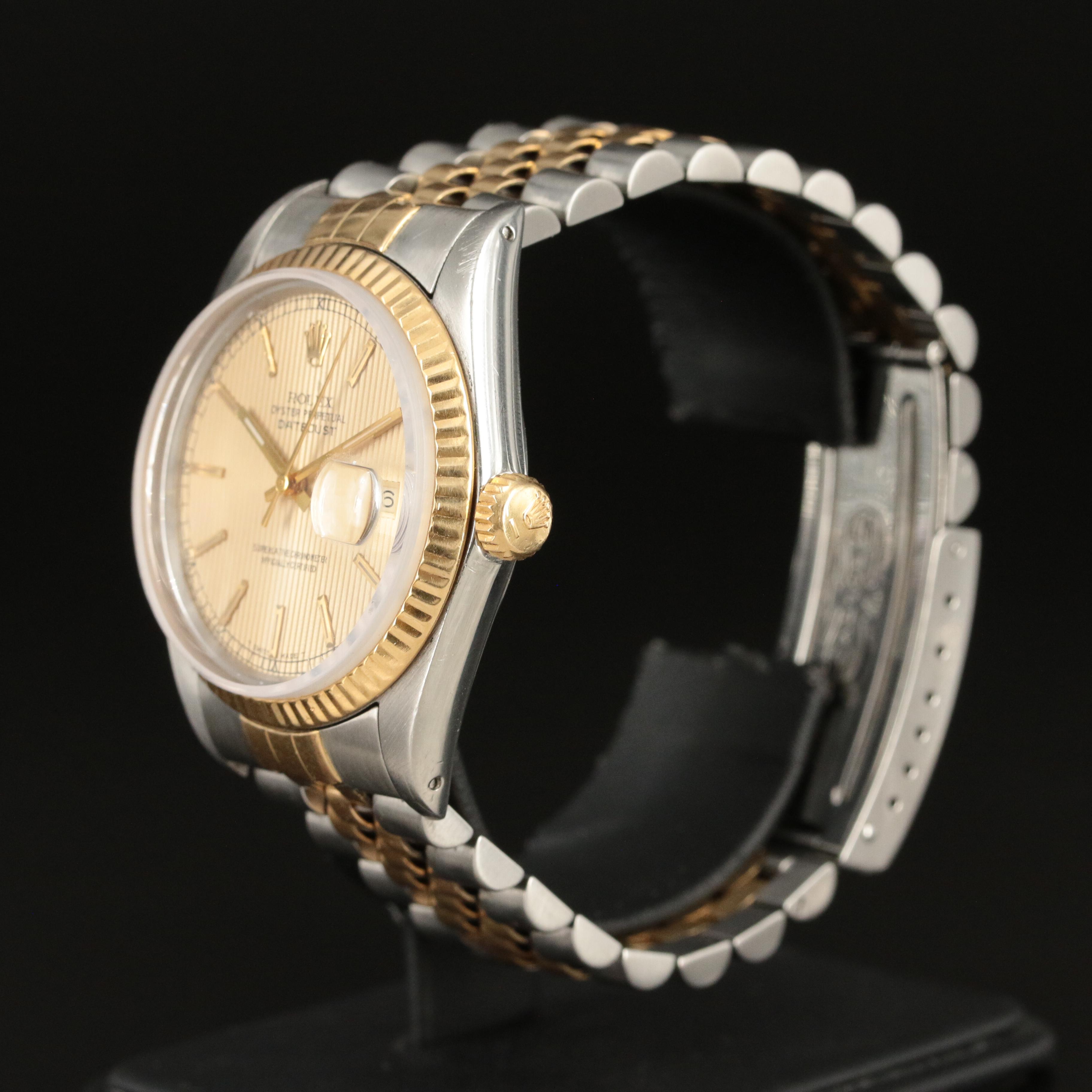 1986 Rolex Oyster Perpetual Tapestry Dial Datejust Watch