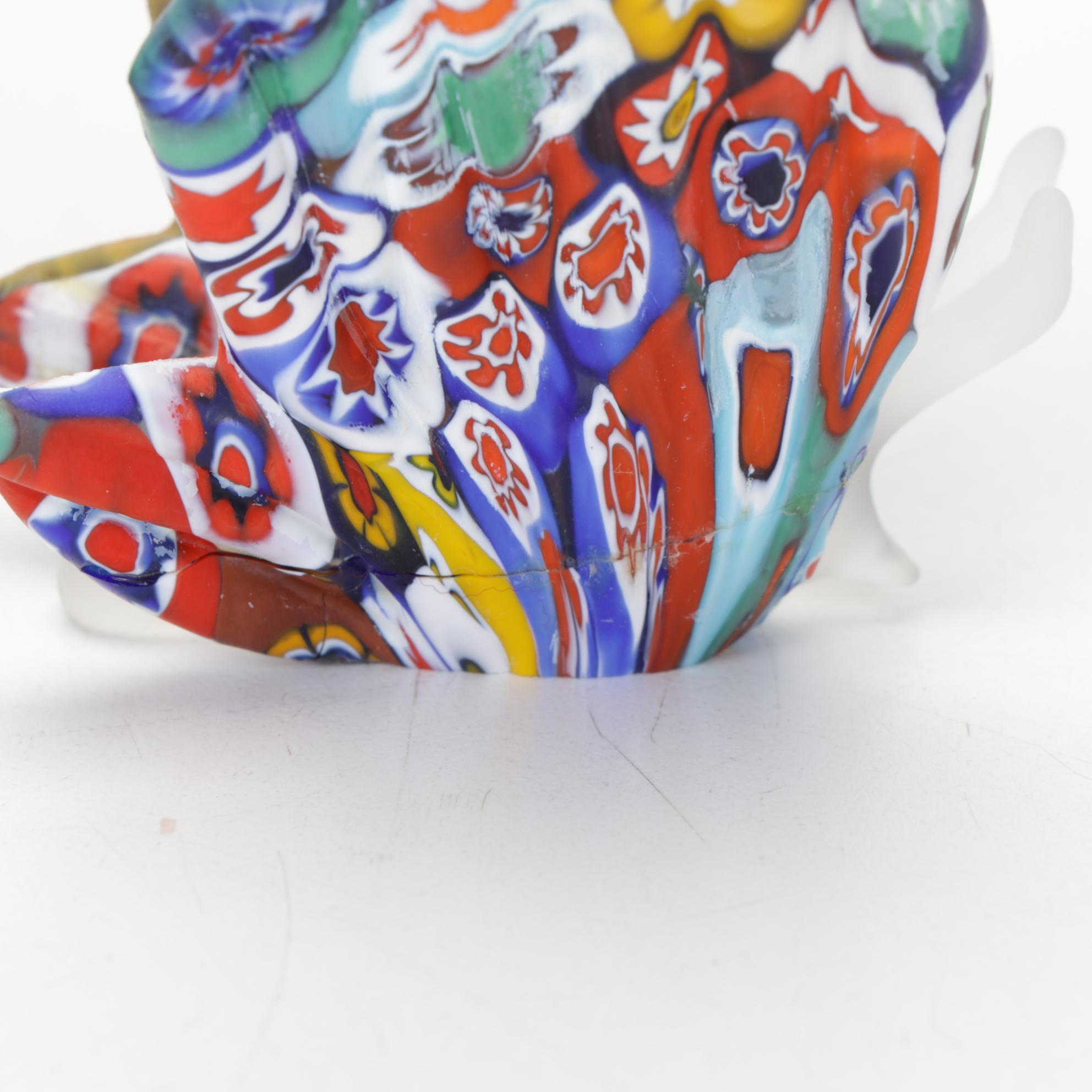 Italian Millefiori Studio Art Glass Animal Figurines