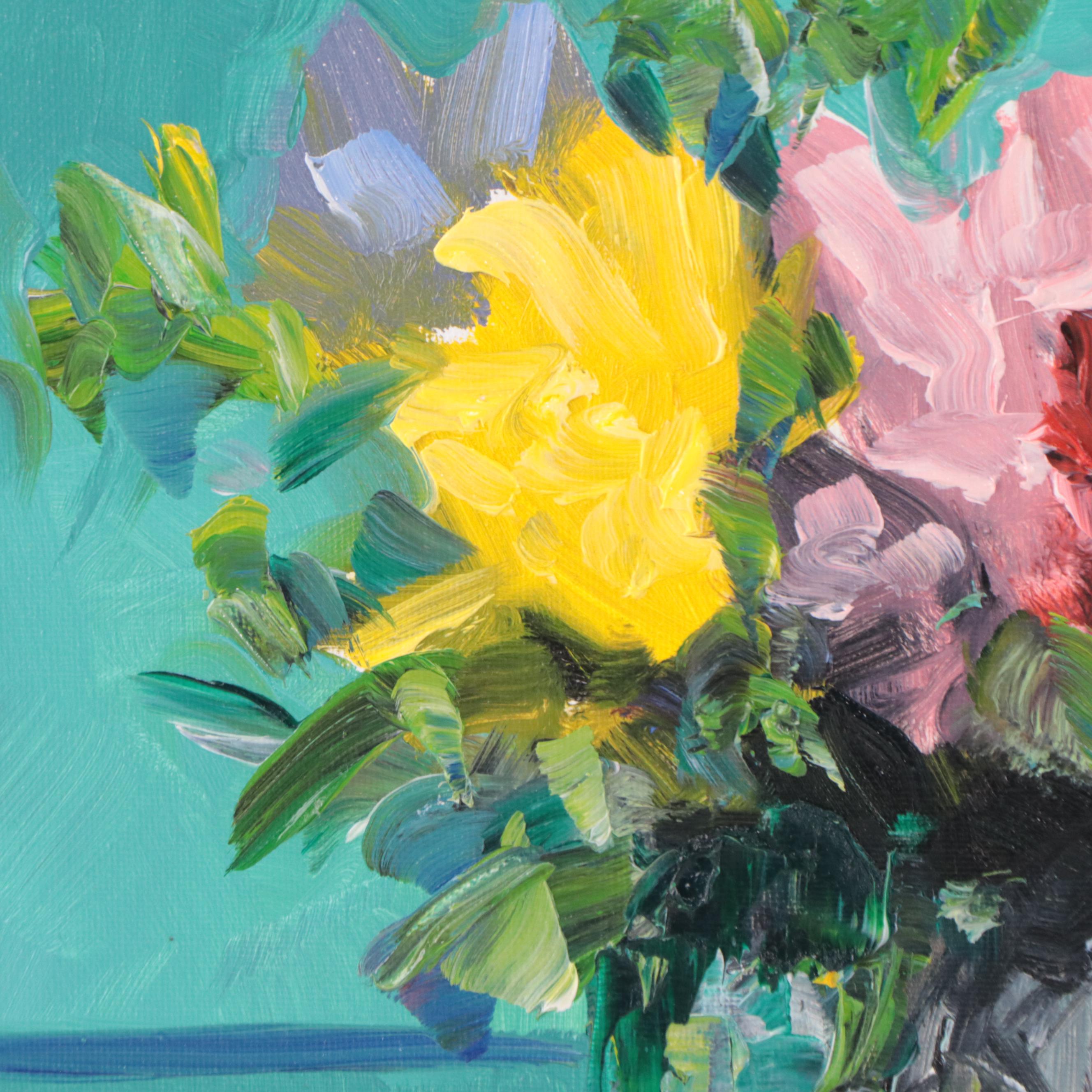 José M. Lima Floral Still Life Oil Painting, 2022