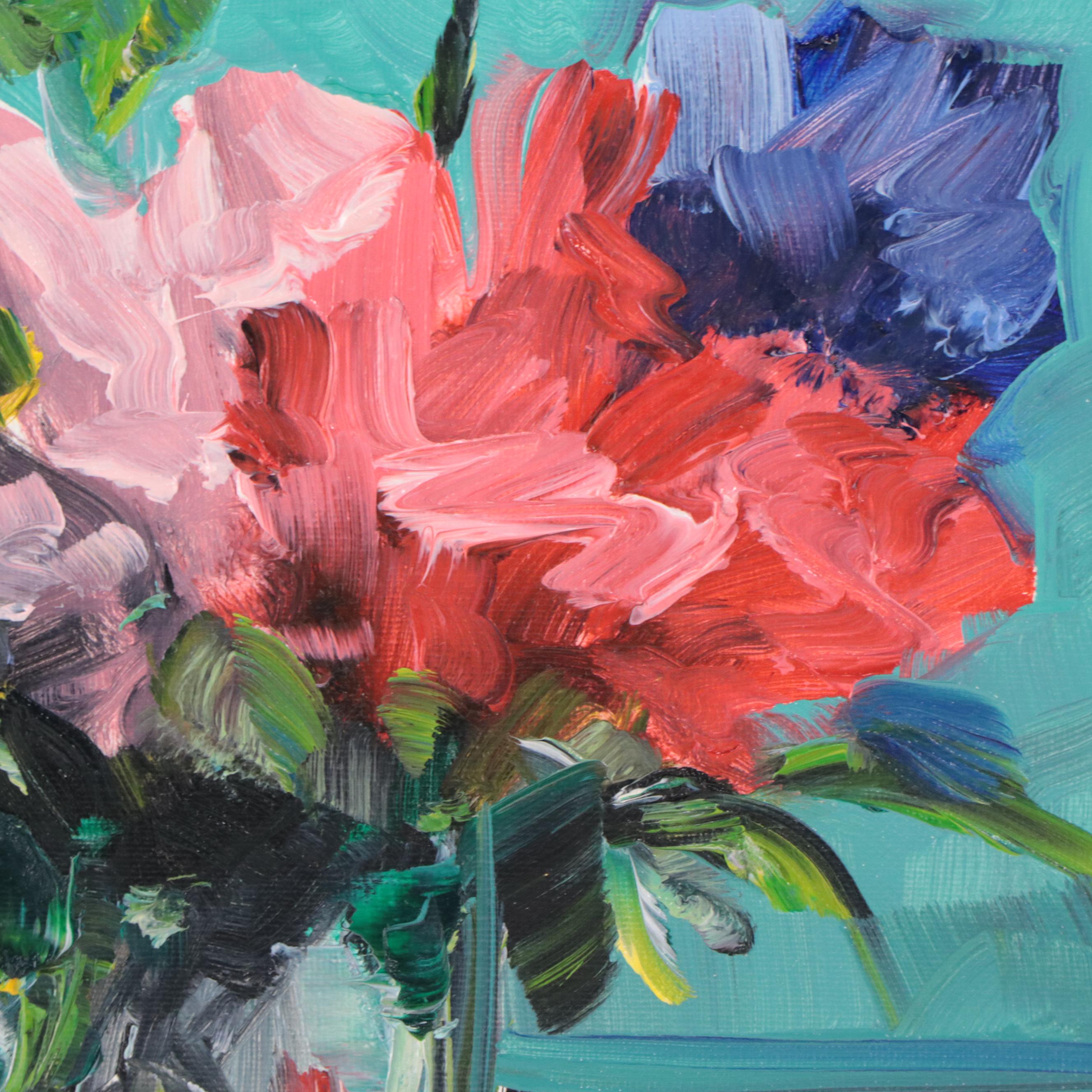 José M. Lima Floral Still Life Oil Painting, 2022