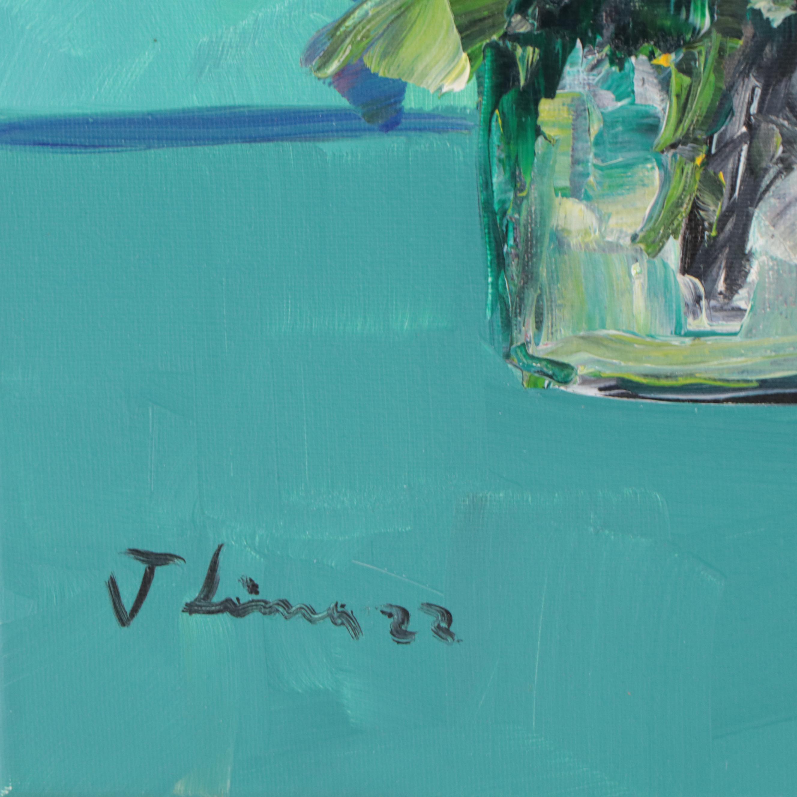 José M. Lima Floral Still Life Oil Painting, 2022