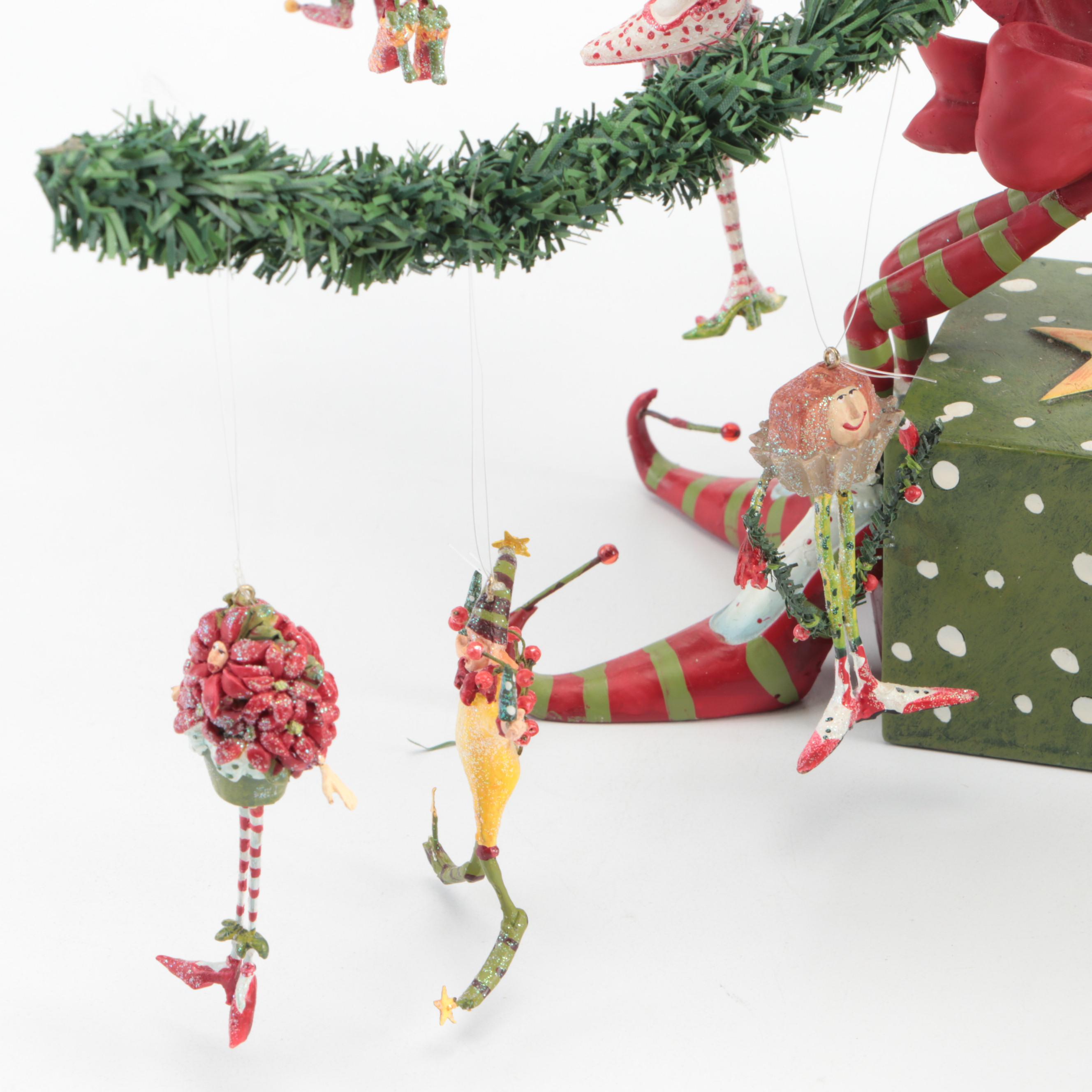 Patience Brewster Christmas Krinkles Folding Tree with Ornaments