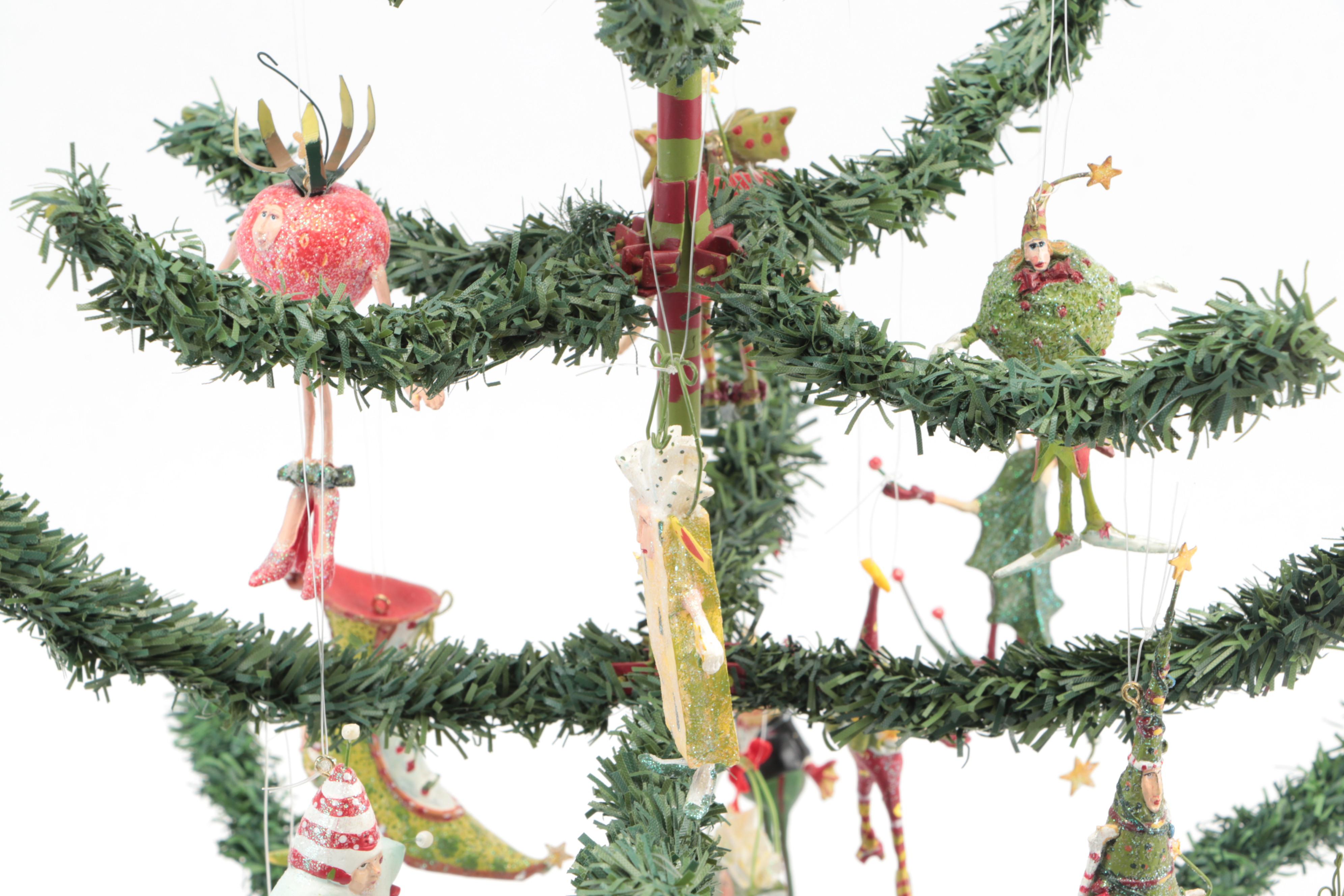 Patience Brewster Christmas Krinkles Folding Tree with Ornaments