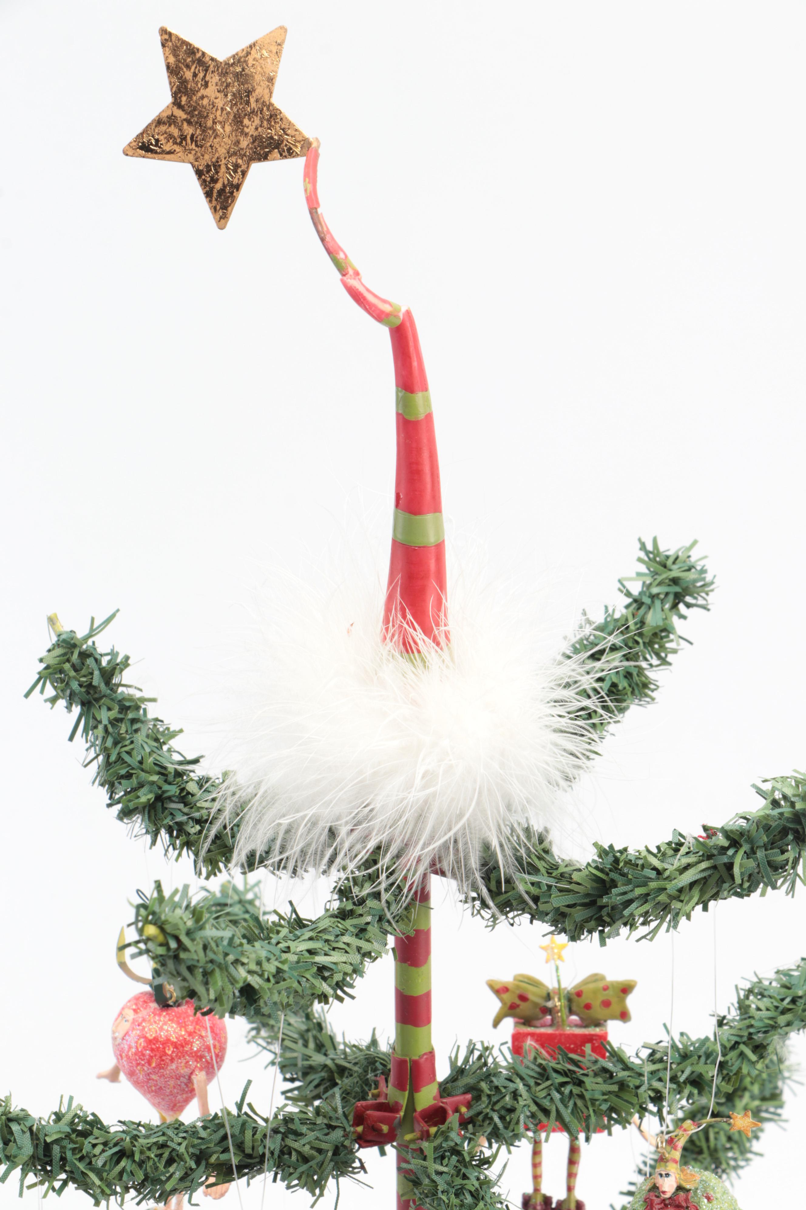 Patience Brewster Christmas Krinkles Folding Tree with Ornaments