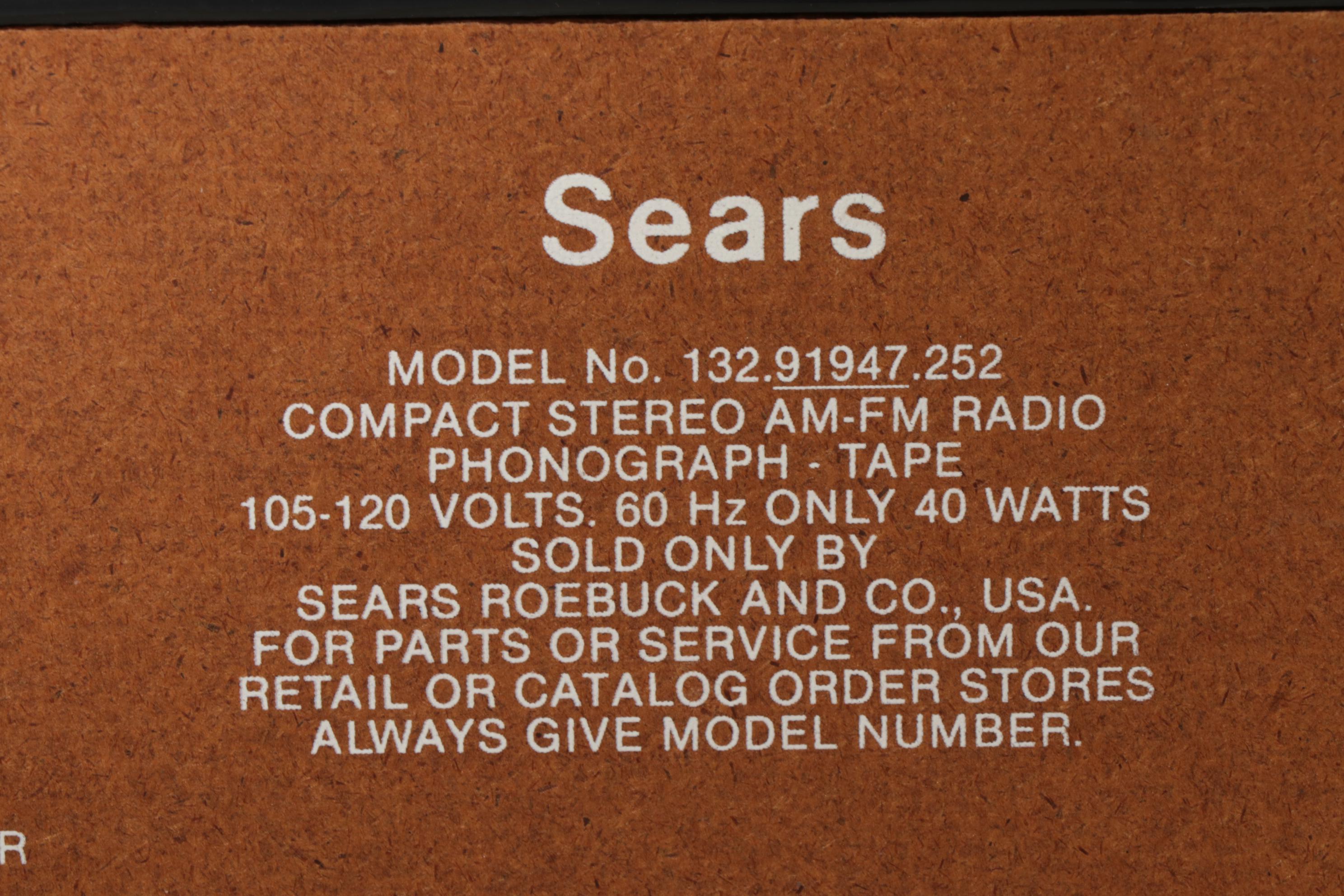 Sears Turntable With Speakers, Soundtrack and Vocal LP and Singles Vinyl Records