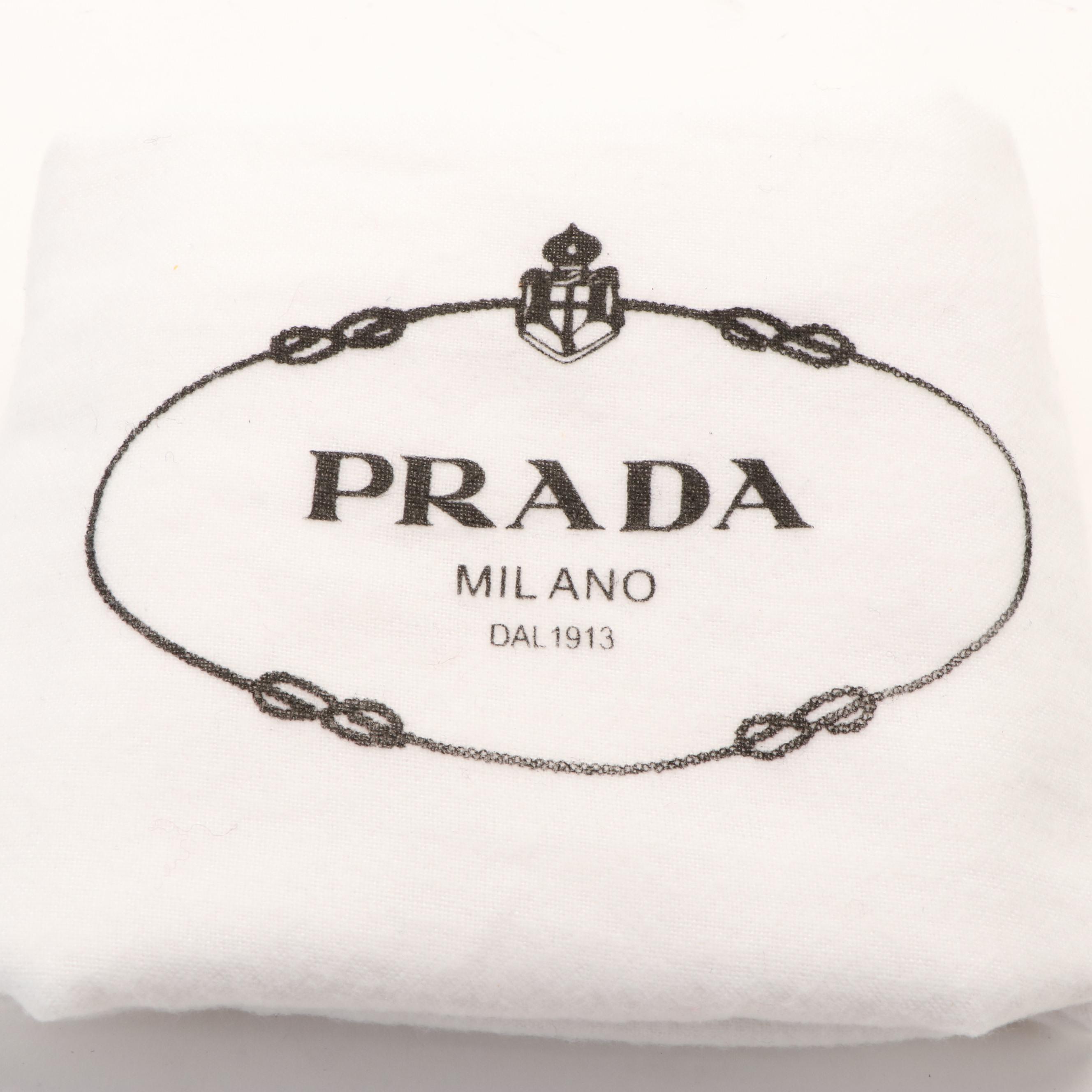 Prada Convertible Tote Printed Tessuto with Saffiano Large