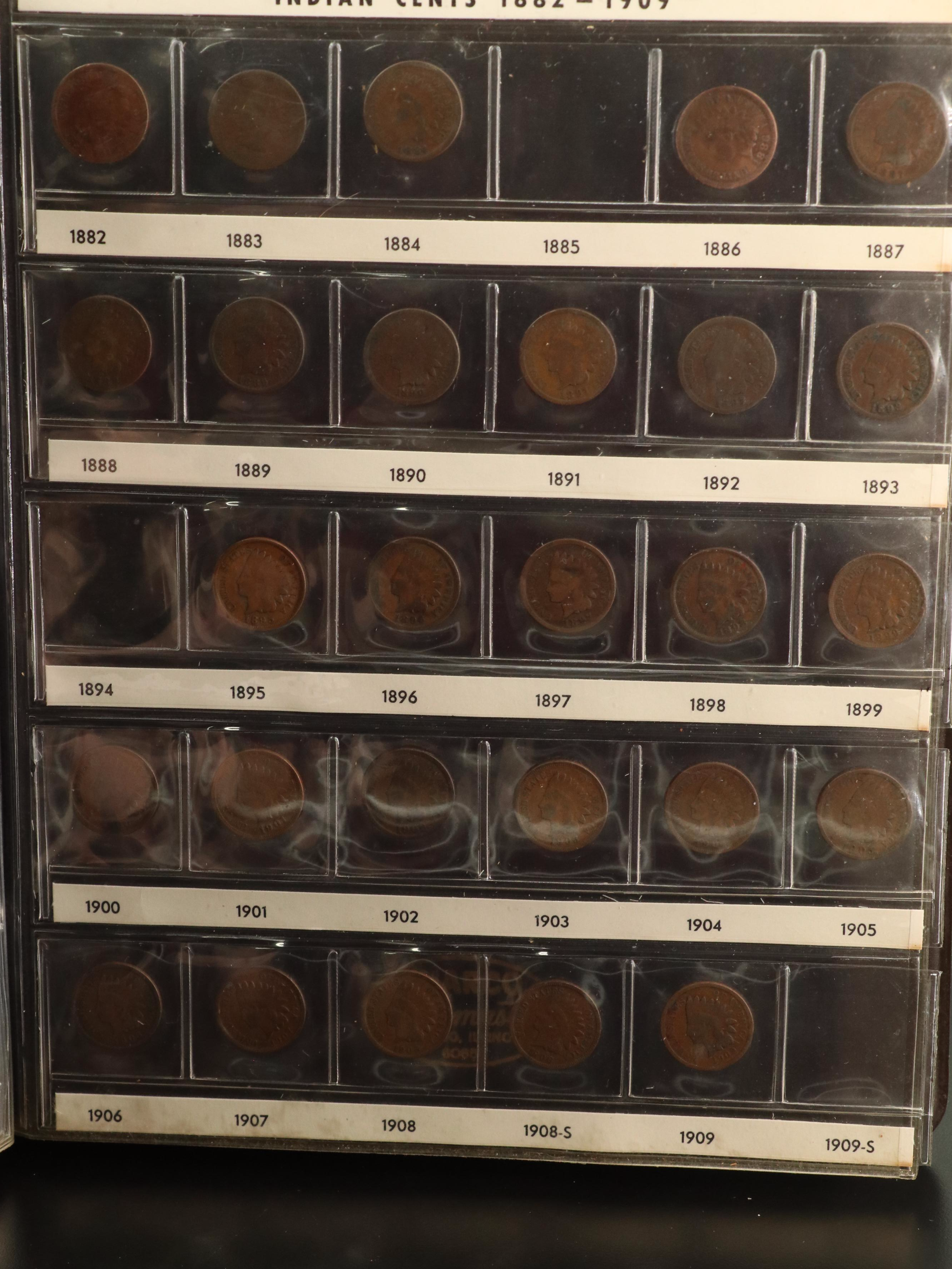 Partial Indian Cent Collection, Including 70 Coins and a 1908-S