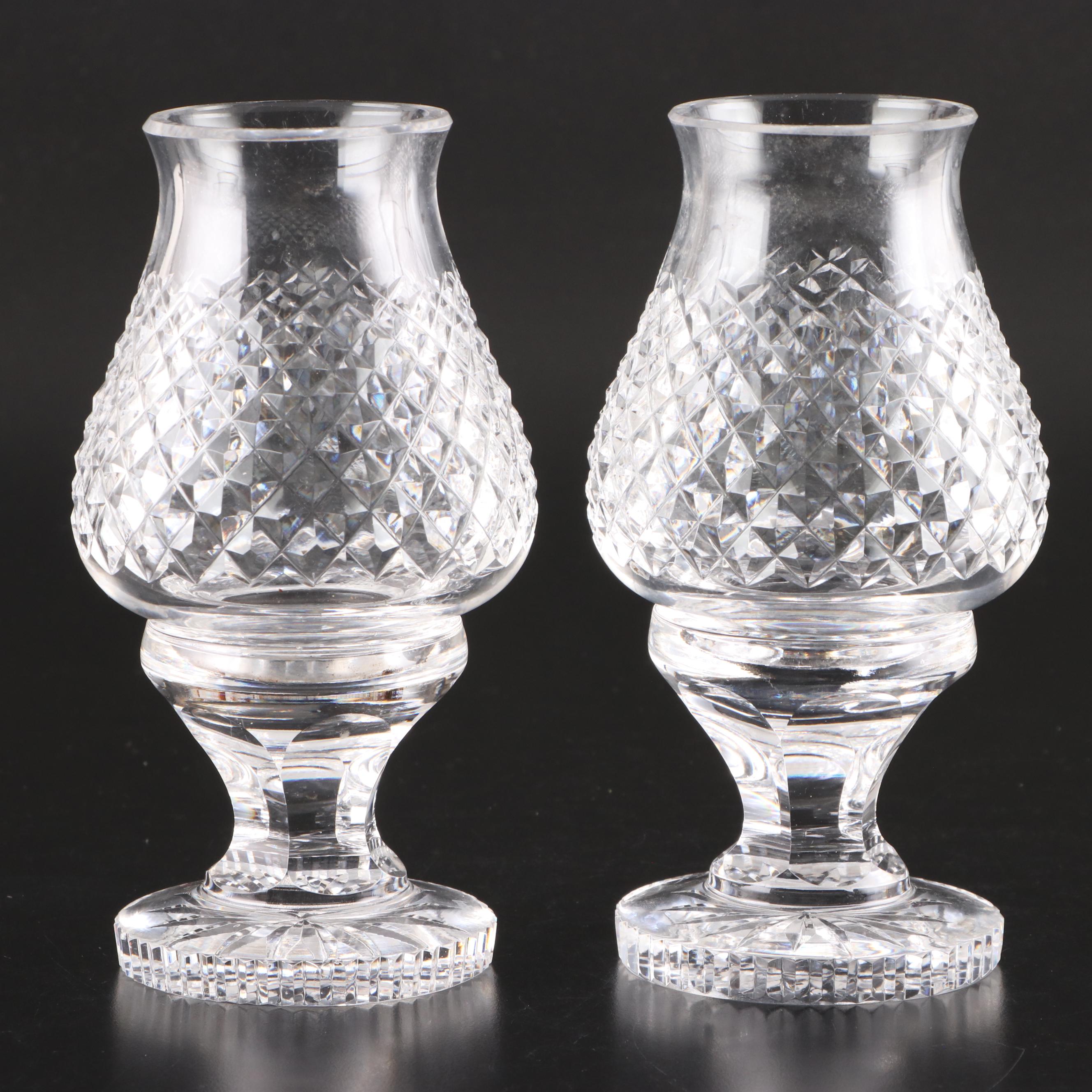 Waterford Crystal "Alana" Hurricane Candle Holders
