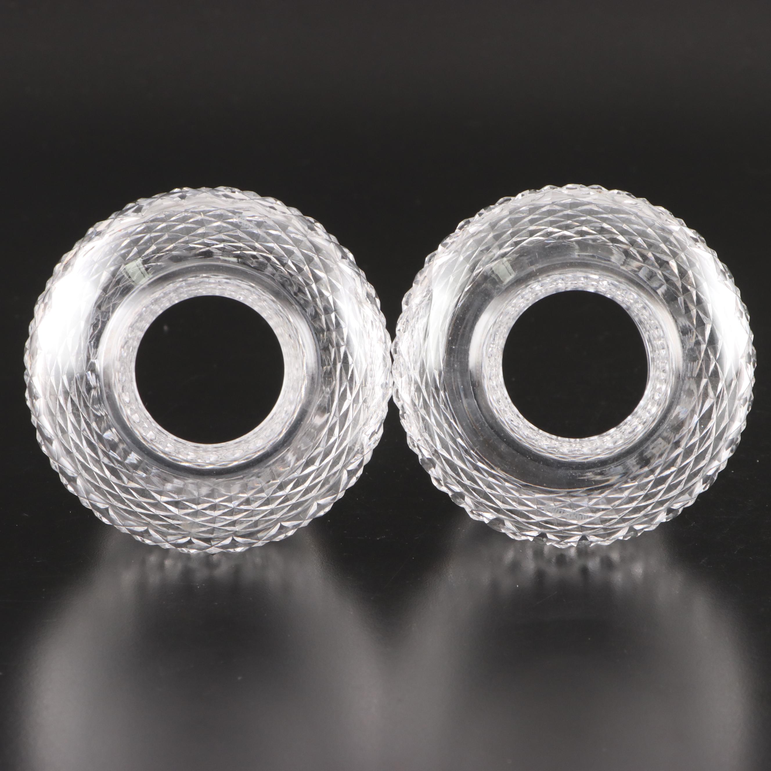 Waterford Crystal "Alana" Hurricane Candle Holders