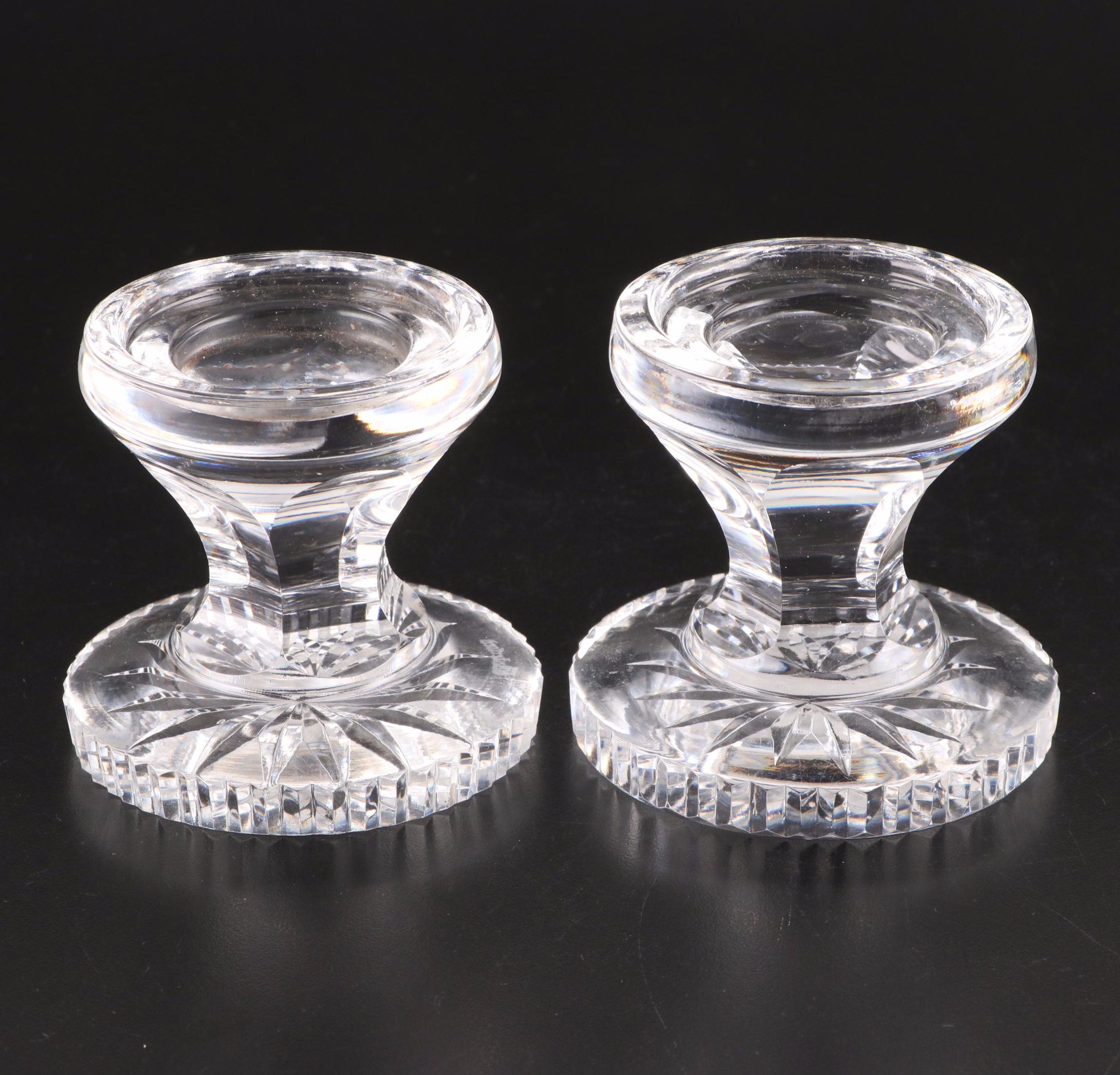 Waterford Crystal "Alana" Hurricane Candle Holders