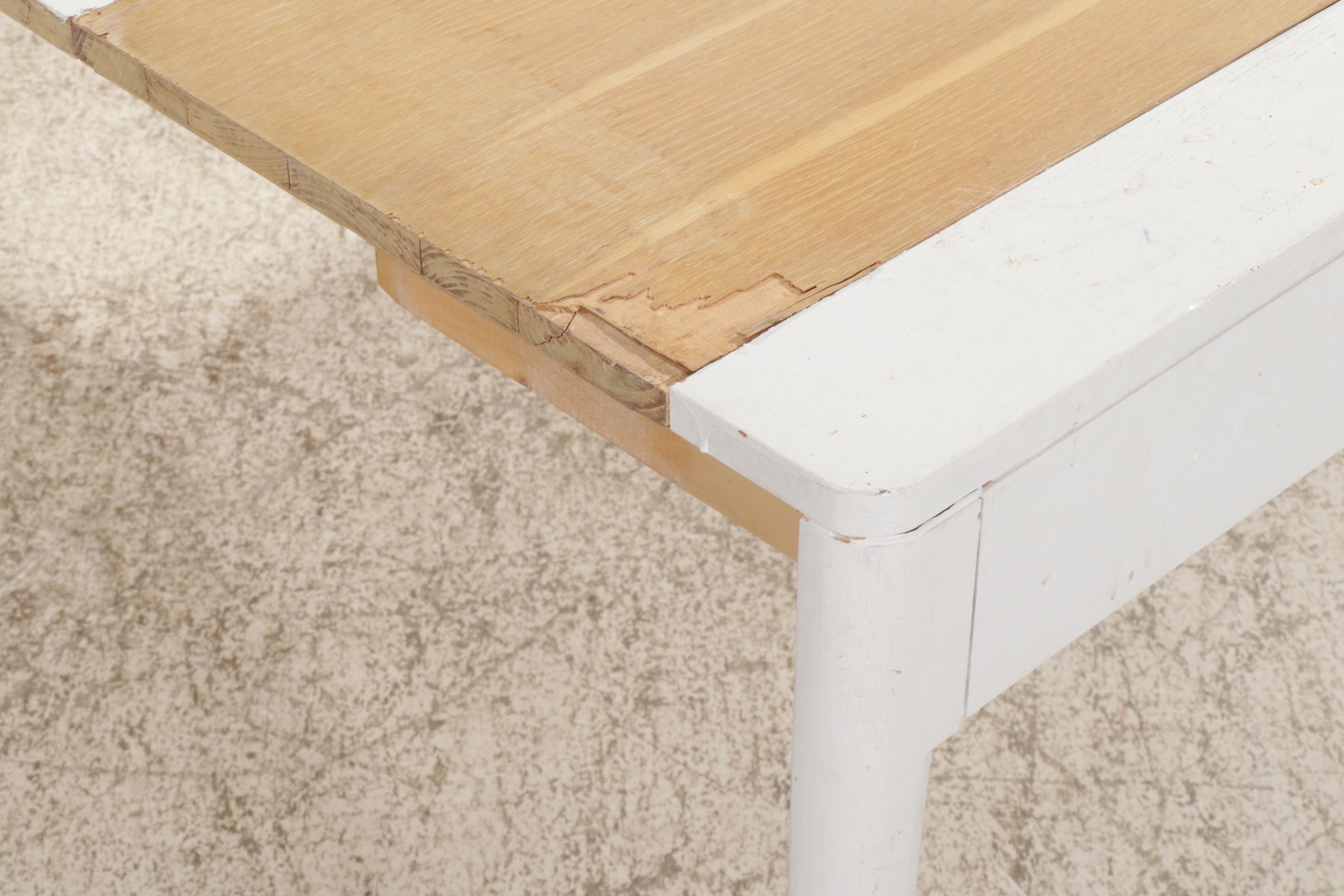 Saginaw Furniture Shops Painted and Natural Finish Articulating Desk / Table