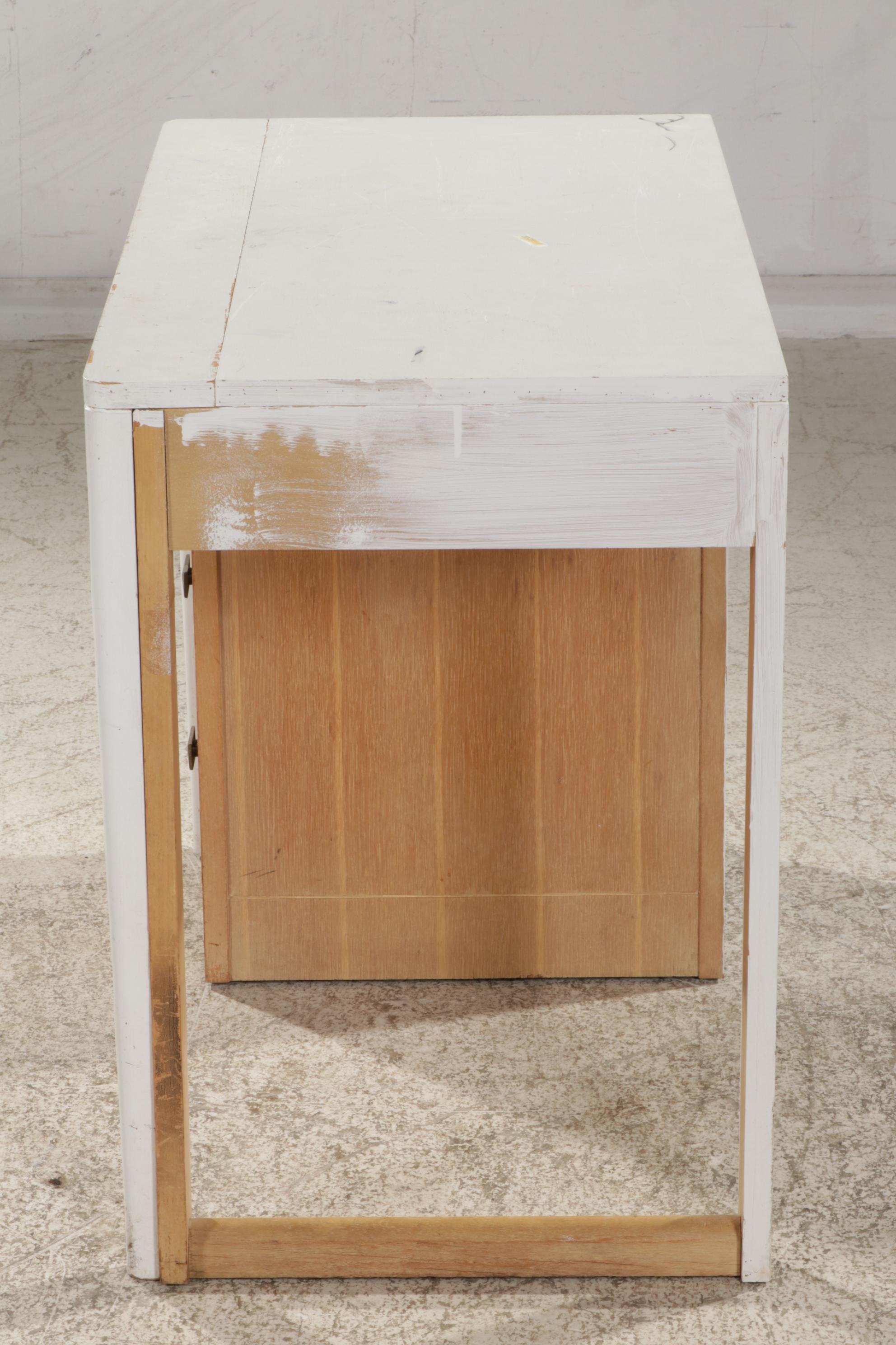 Saginaw Furniture Shops Painted and Natural Finish Articulating Desk / Table