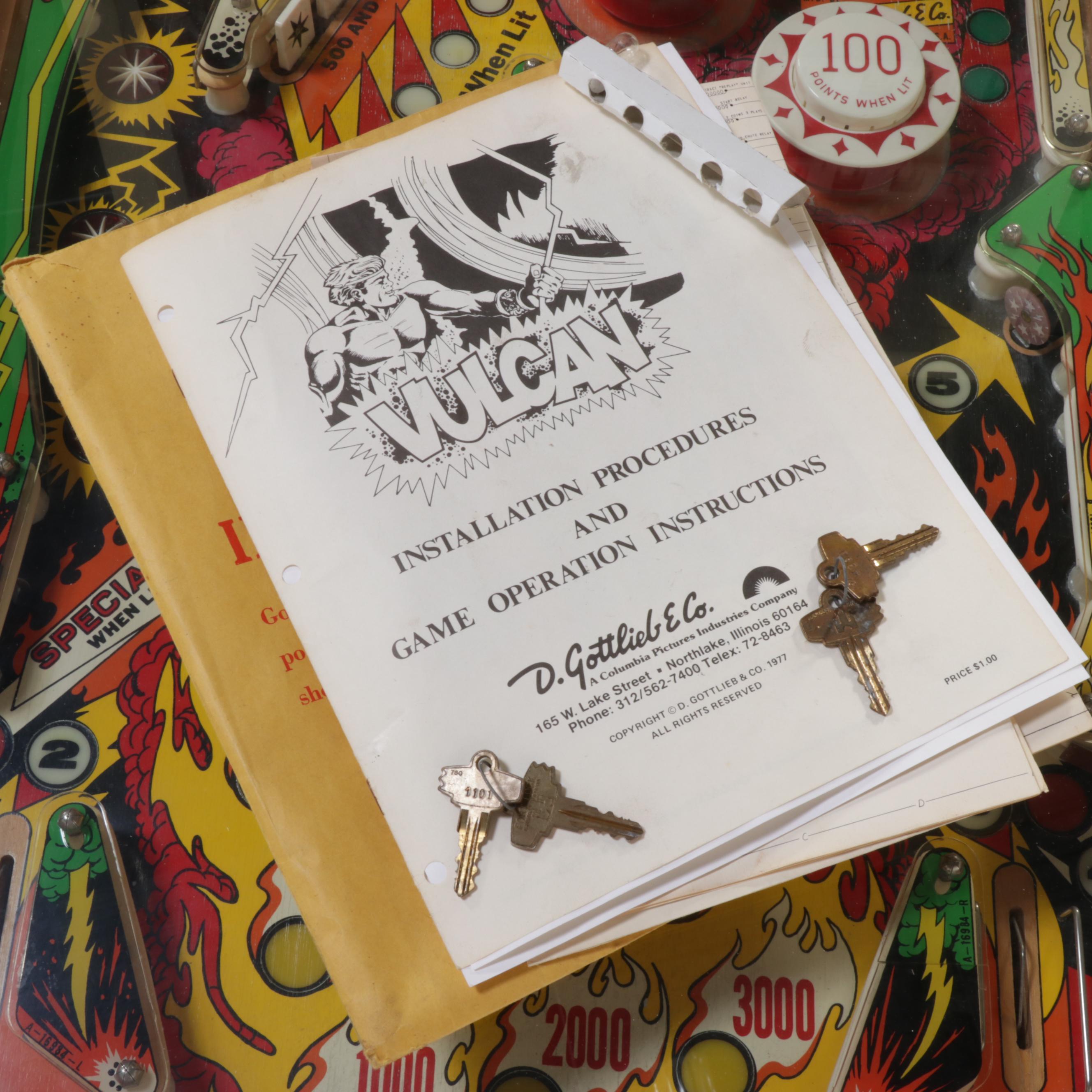 D. Gottlieb & Co. "Vulcan" Pinball Machine