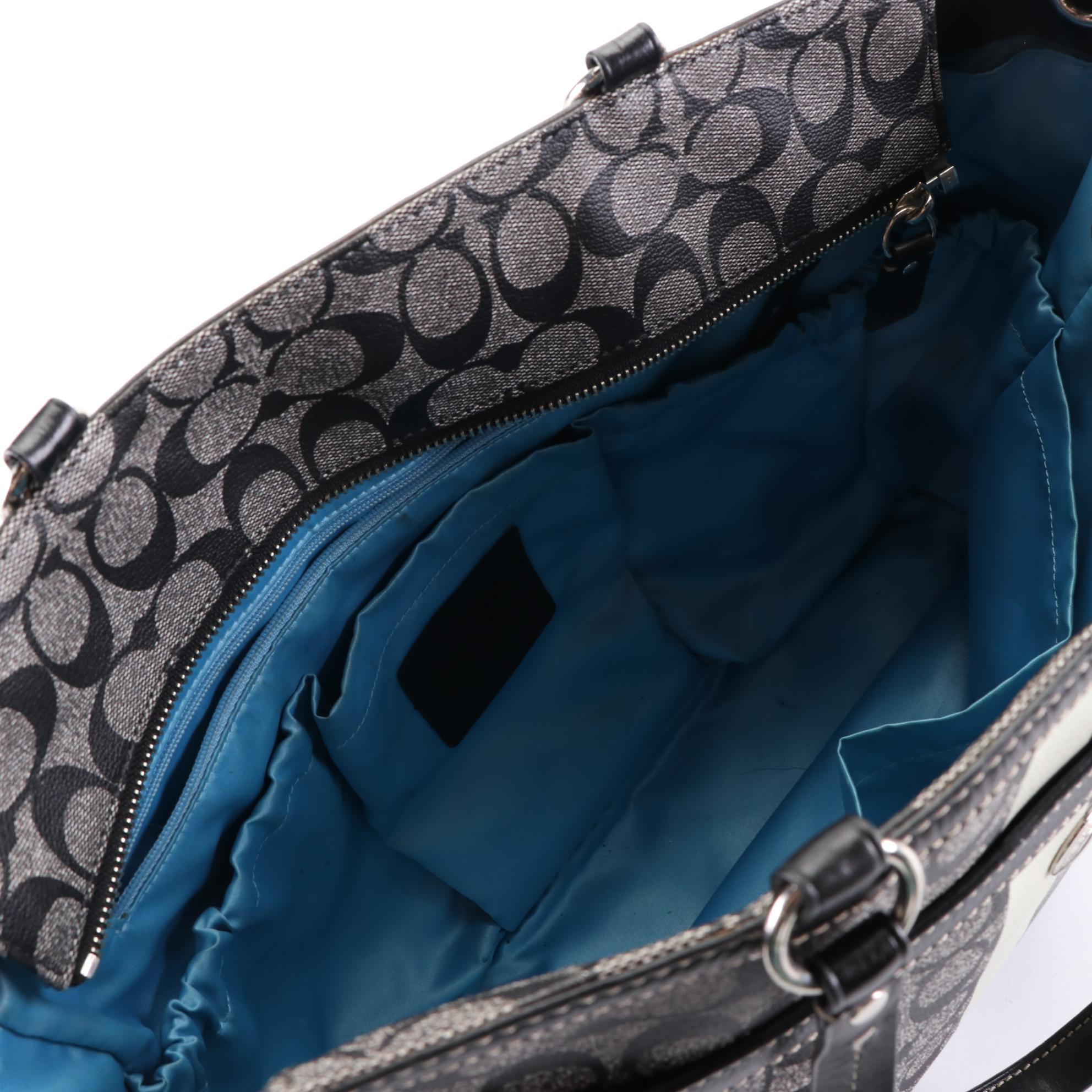 Coach Tote Bag Trio in Signature Canvas, Coated Canvas, and Tan Leather