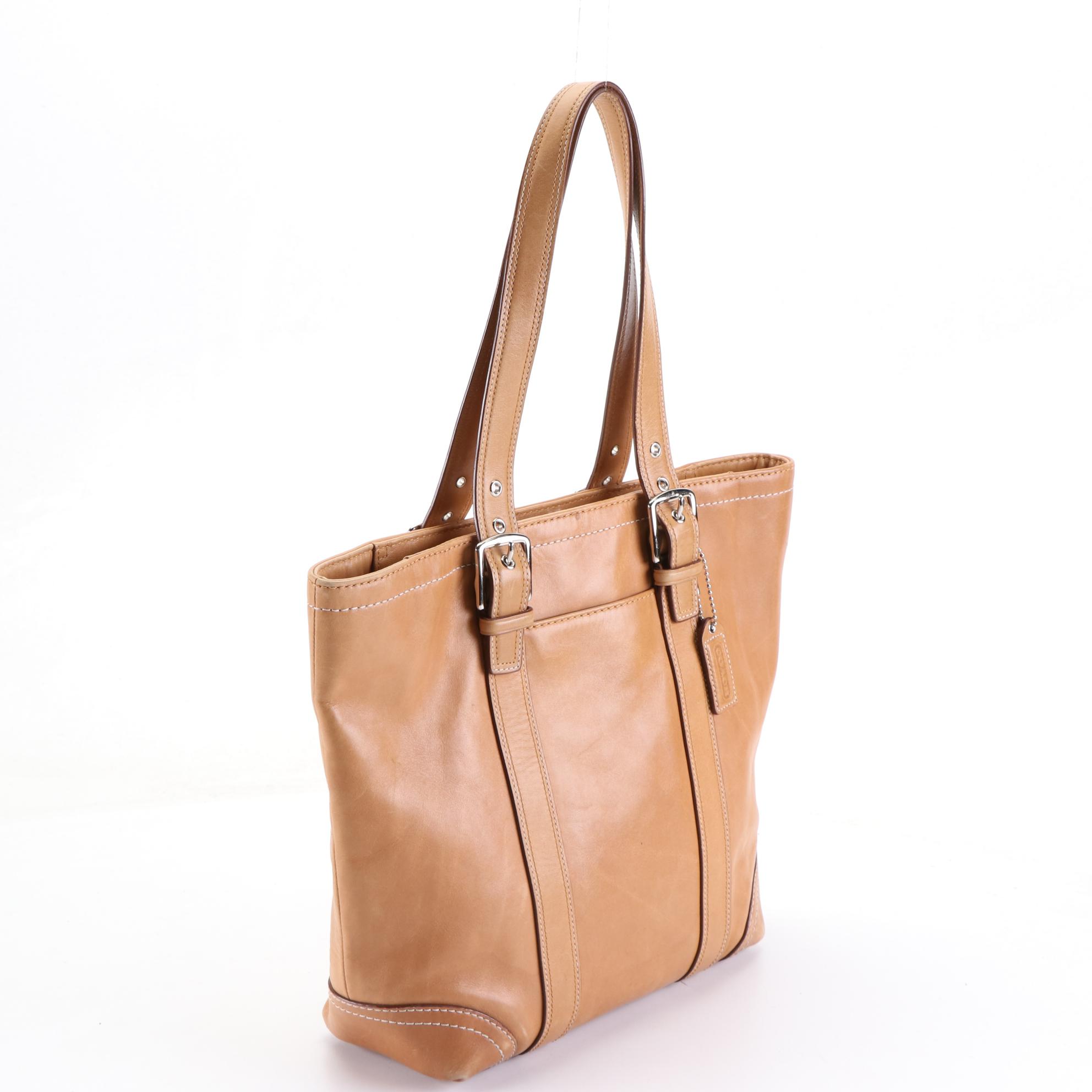 Coach Tote Bag Trio in Signature Canvas, Coated Canvas, and Tan Leather