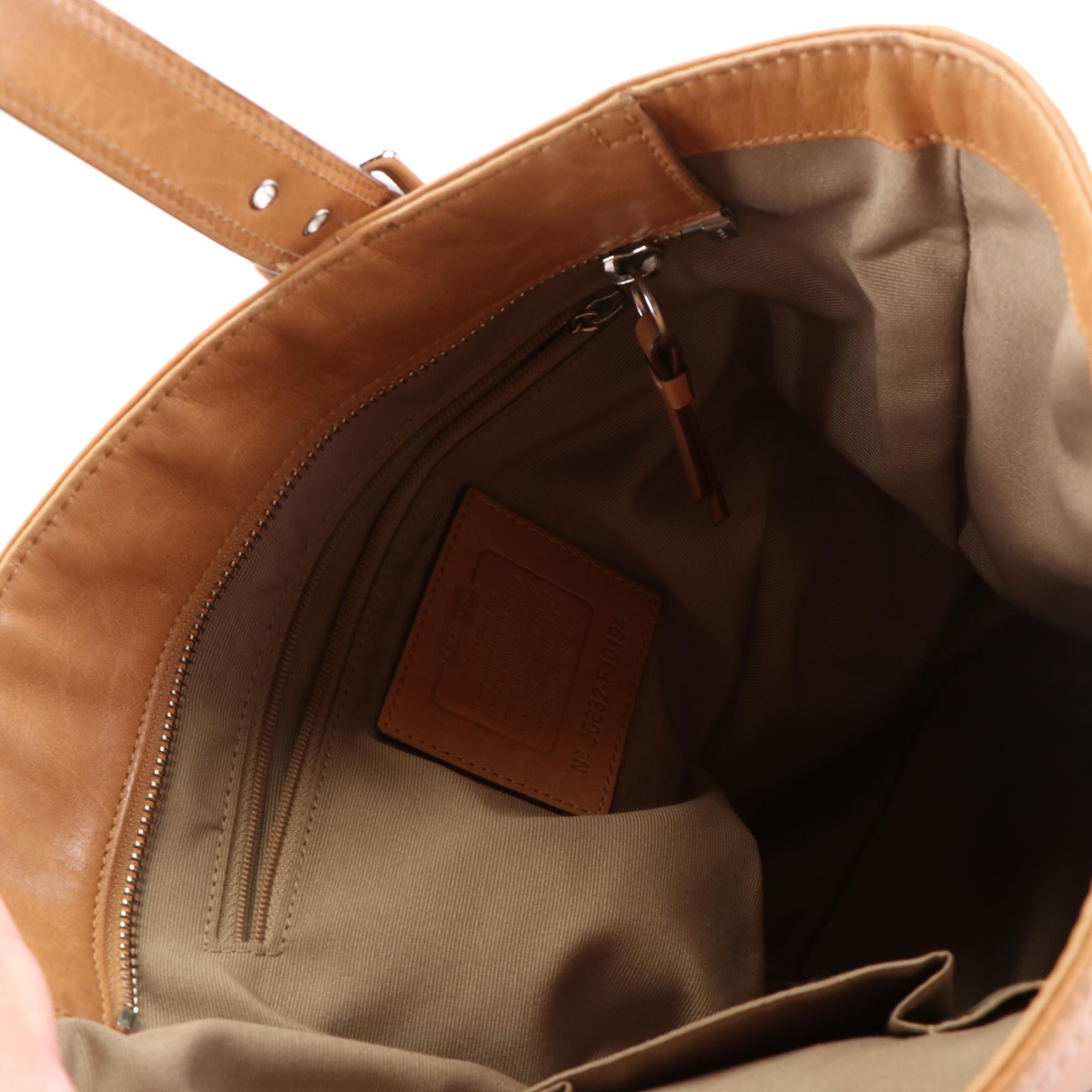 Coach Tote Bag Trio in Signature Canvas, Coated Canvas, and Tan Leather