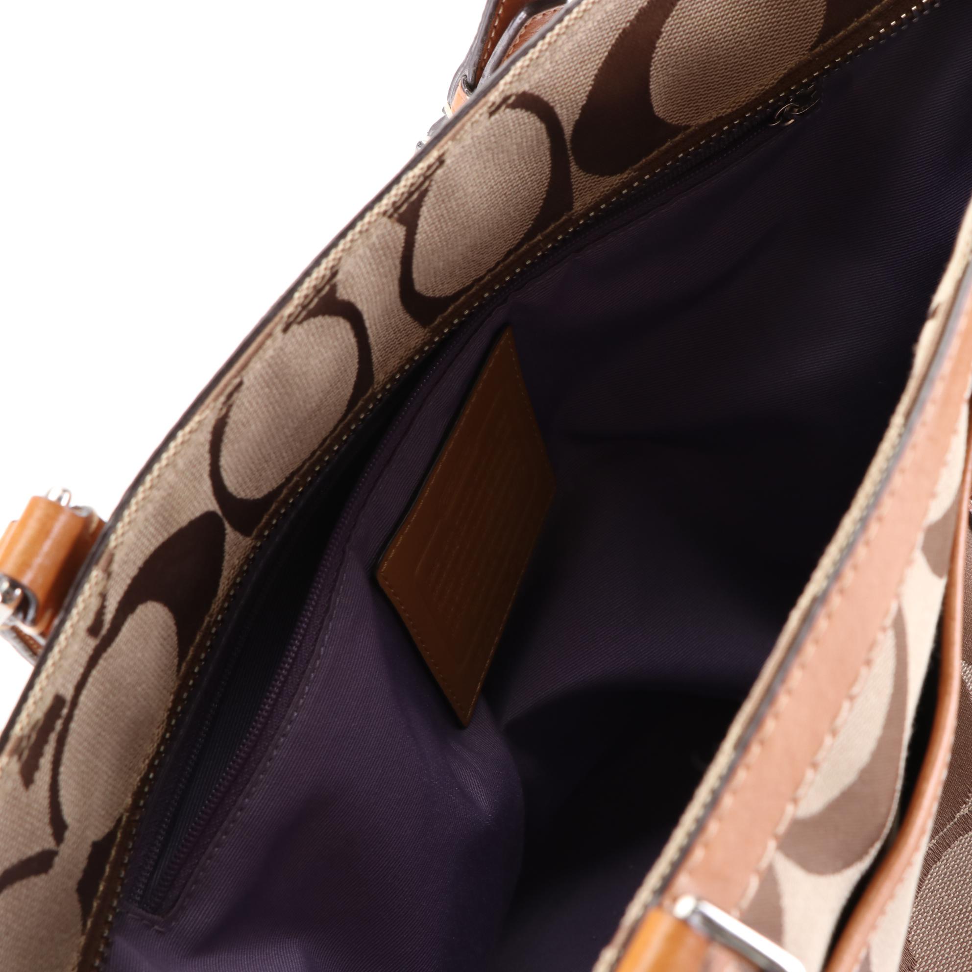 Coach Tote Bag Trio in Signature Canvas, Coated Canvas, and Tan Leather