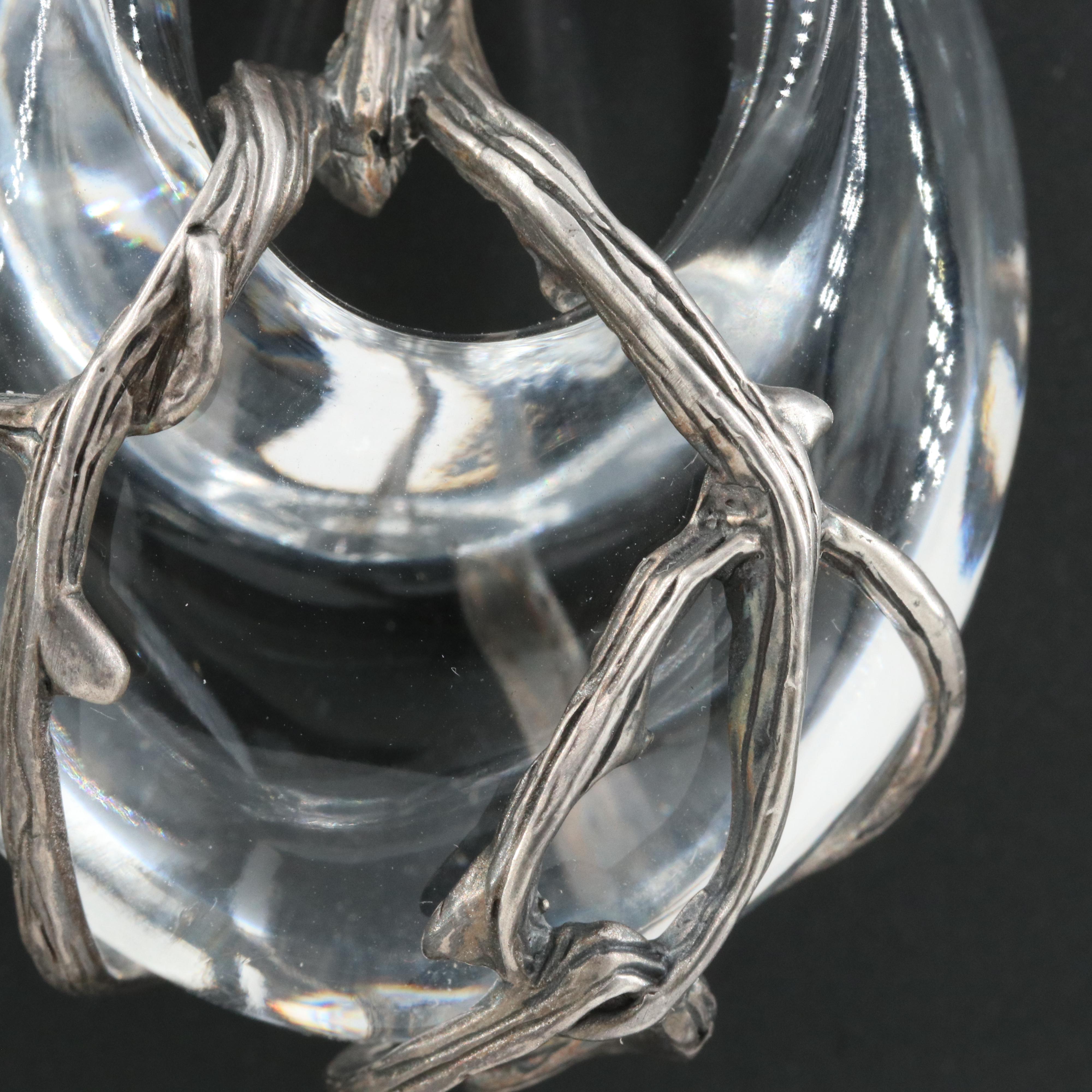Lalique Sterling Crystal Necklace