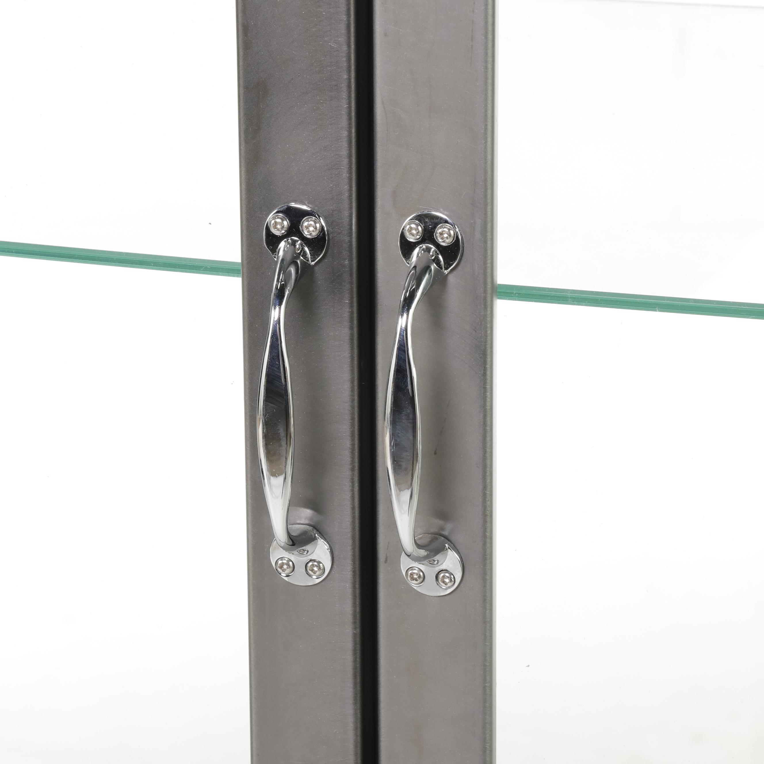 Dulton Industrial Style Metal and Glass Display Cabinet