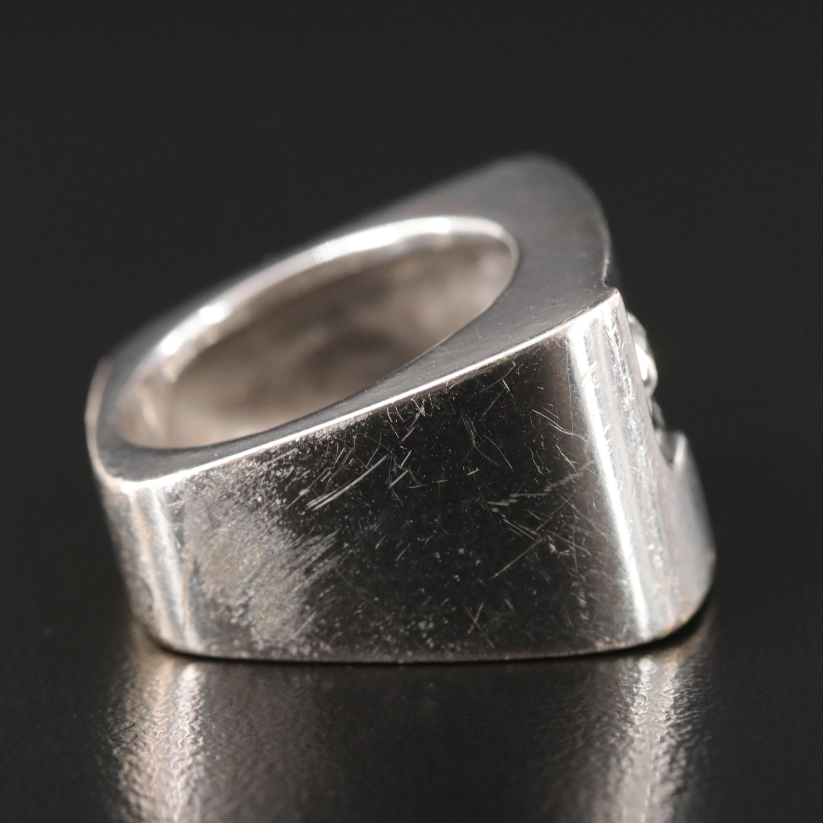 Linda Joslin 18K 1.80 CTW Diamond Asymmetrical Ring