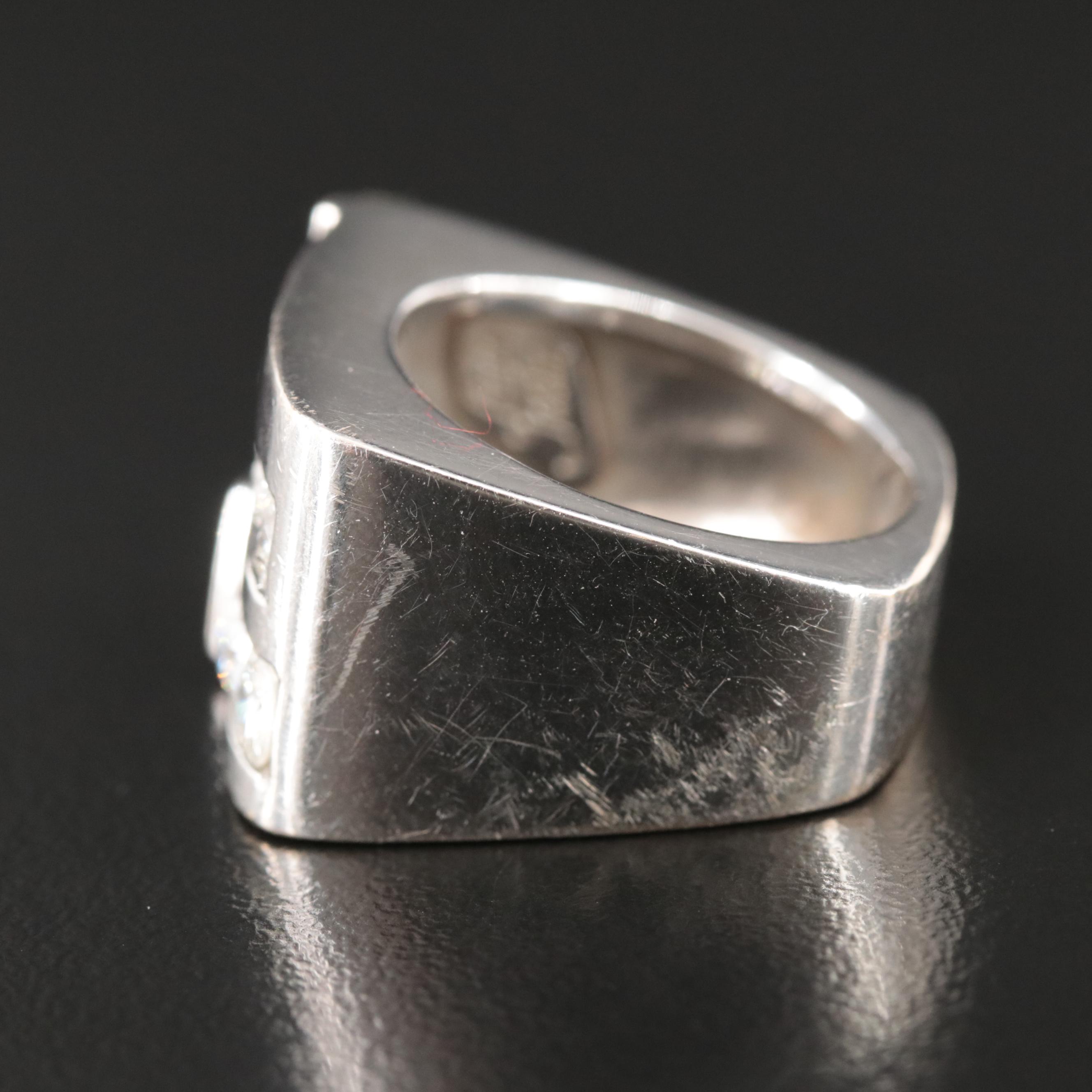 Linda Joslin 18K 1.80 CTW Diamond Asymmetrical Ring