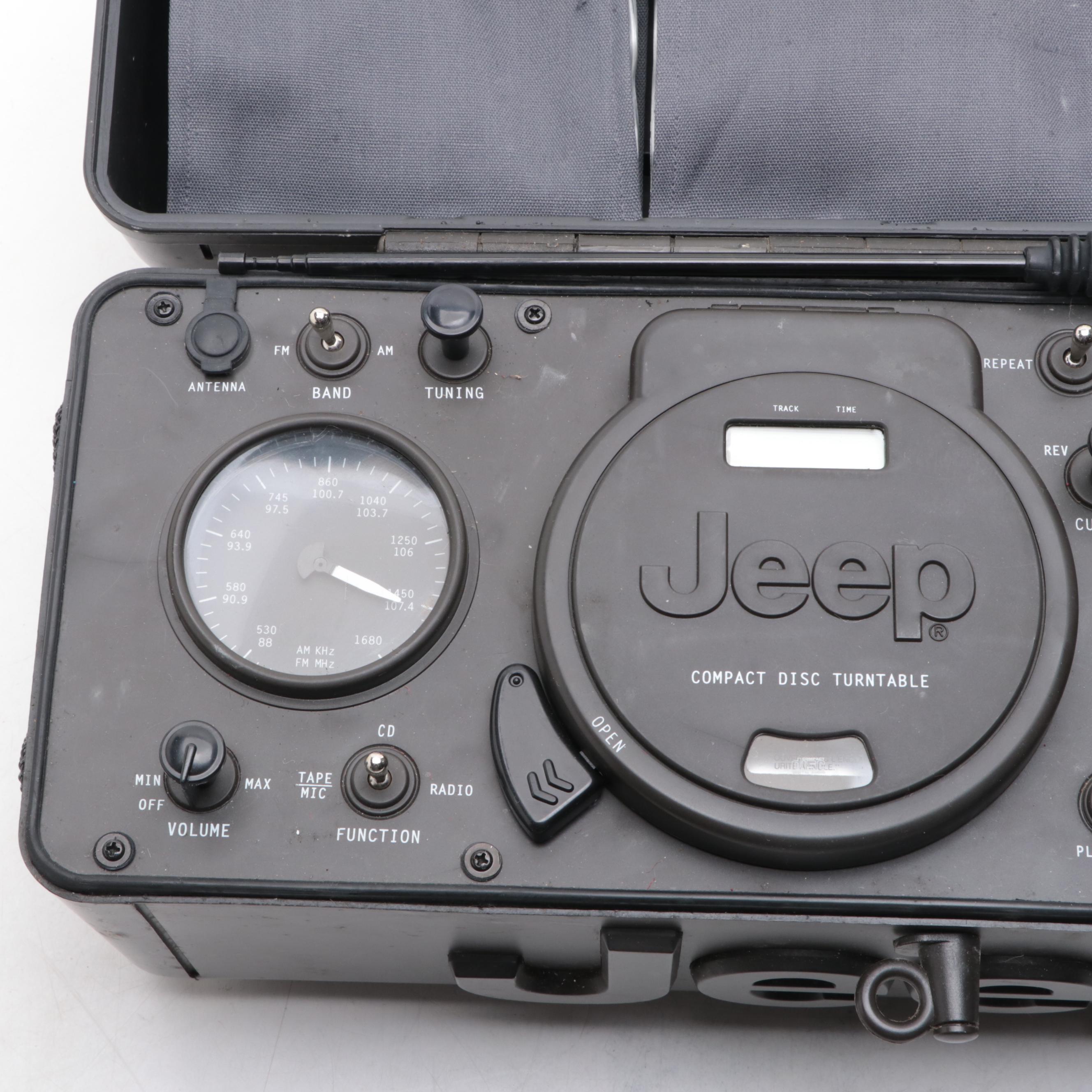 Telemania Jeep Waterproof Portable CD/Cassette/Radio Boombox, 1995