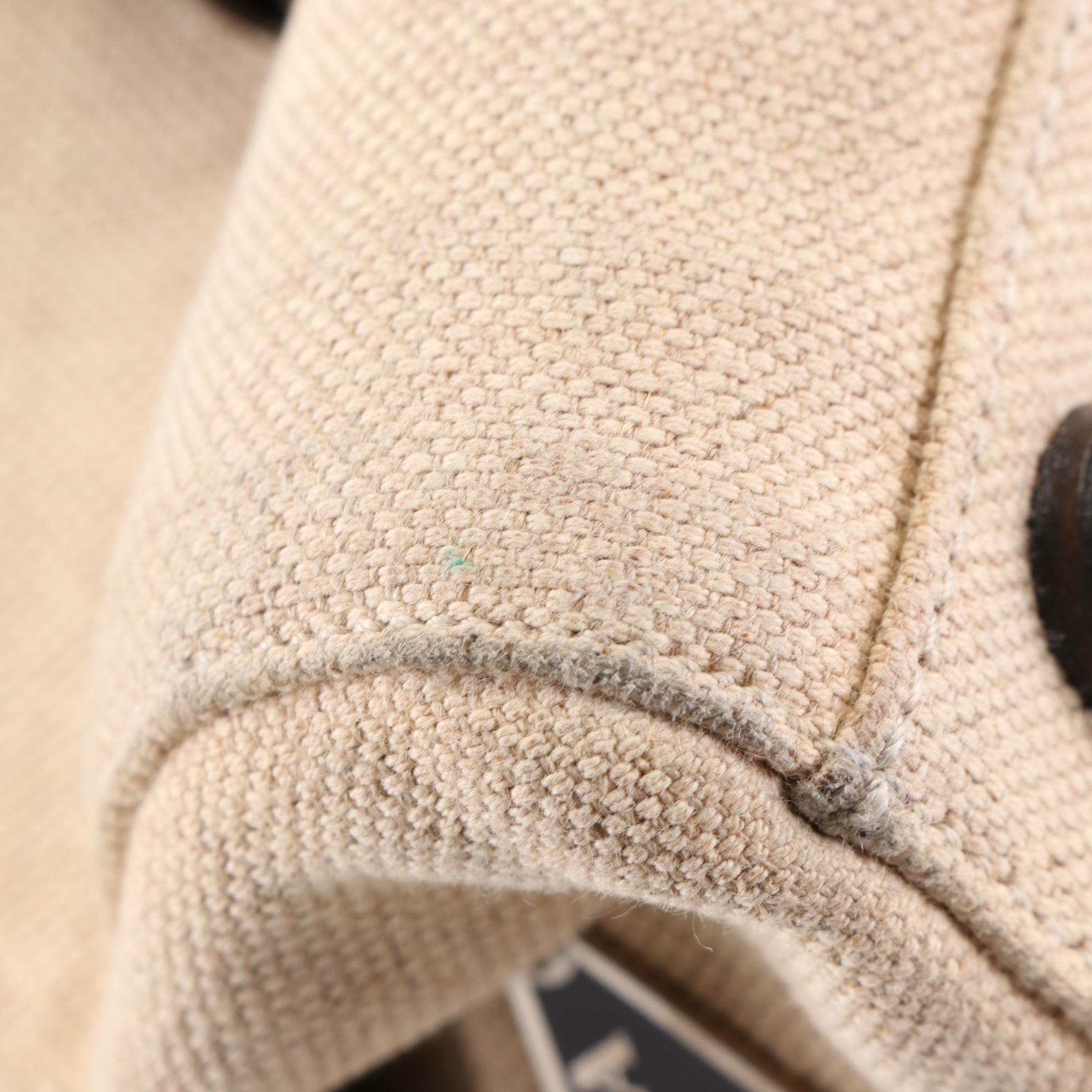 Prada Handbag in Woven Canvas and Leather