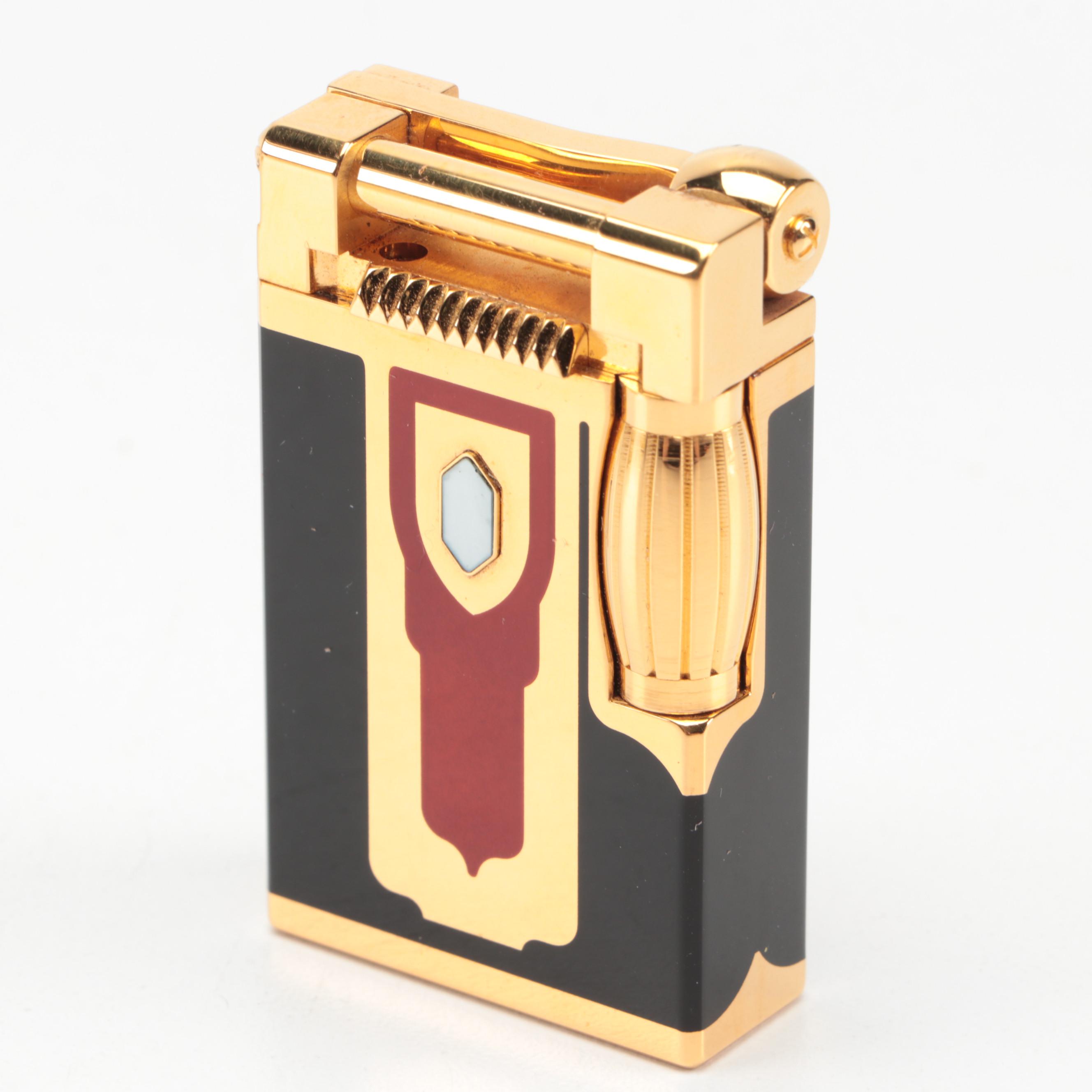 S.T. Dupont "Maharadjah" Limited Edition Enamel and Mother-of-Pearl Lighter