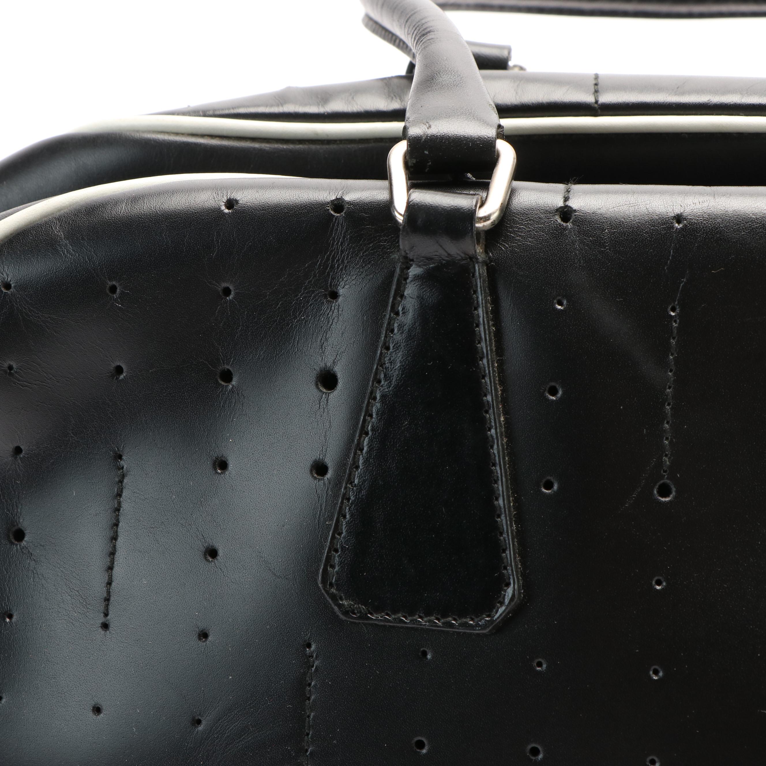 Prada Perforated Vitello Leather Sport Bowler Bag