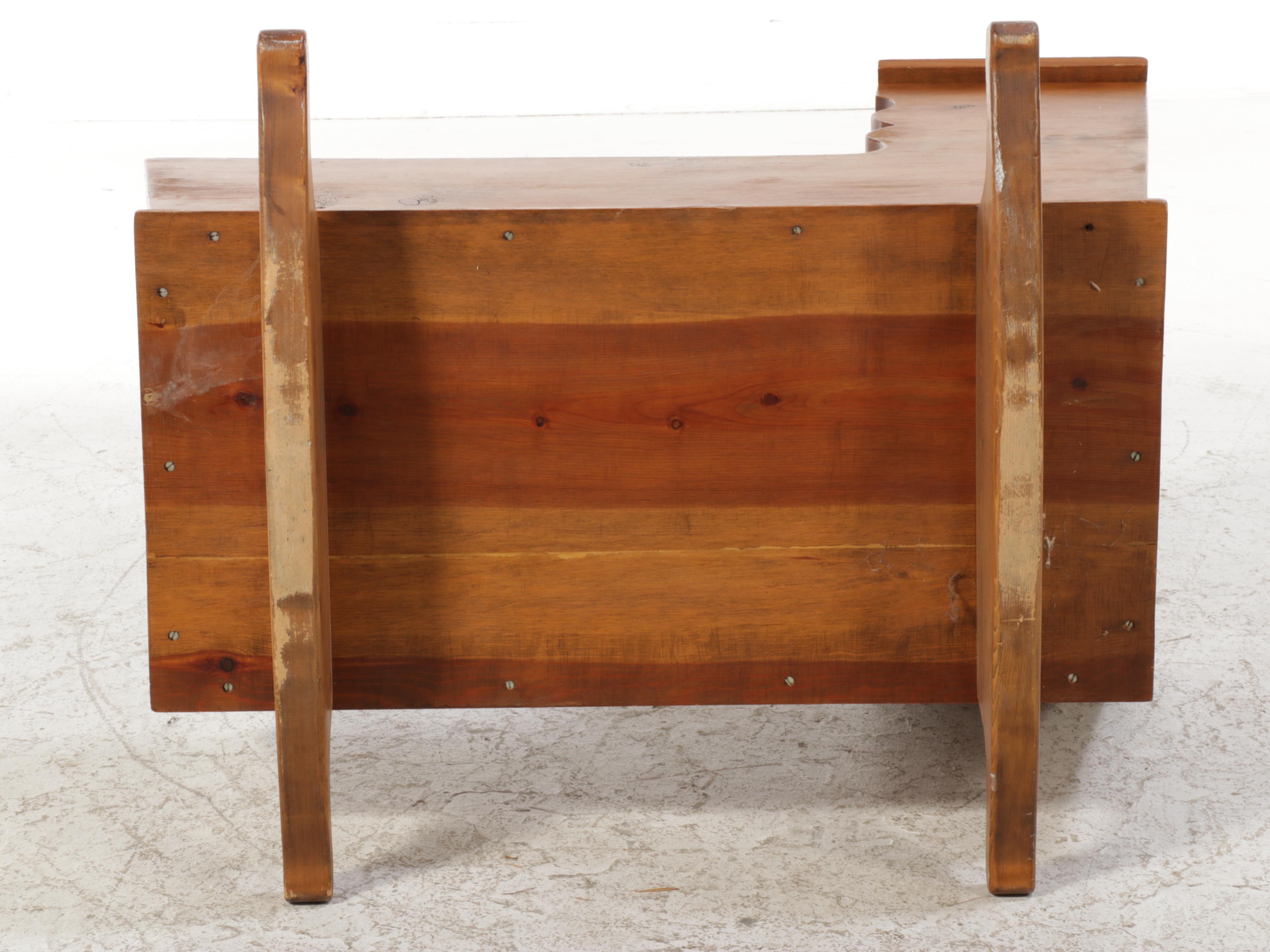 American Primitive Style Pine Hooded Cradle, Late 20th Century