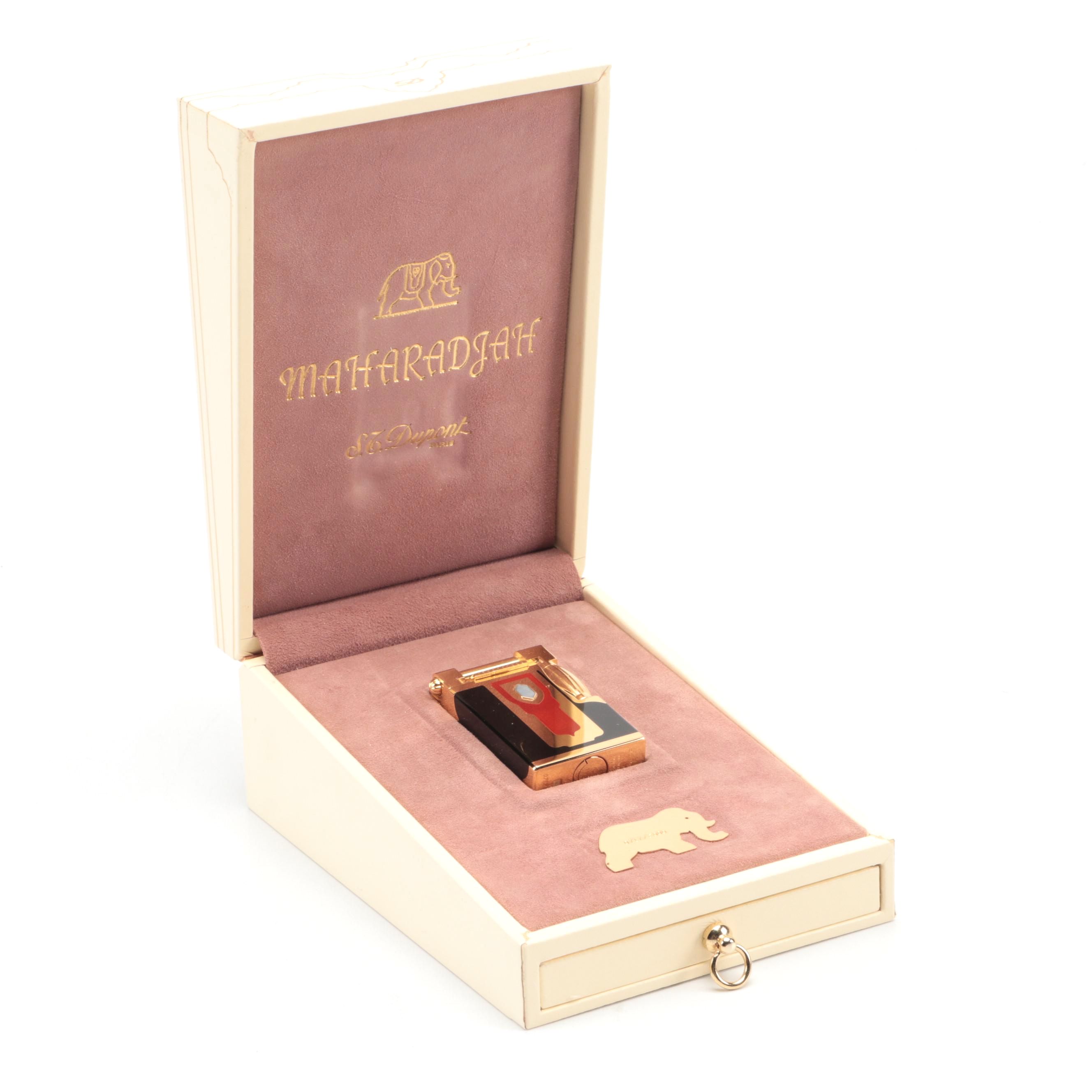 S.T. Dupont "Maharadjah" Limited Edition Enamel and Mother-of-Pearl Lighter