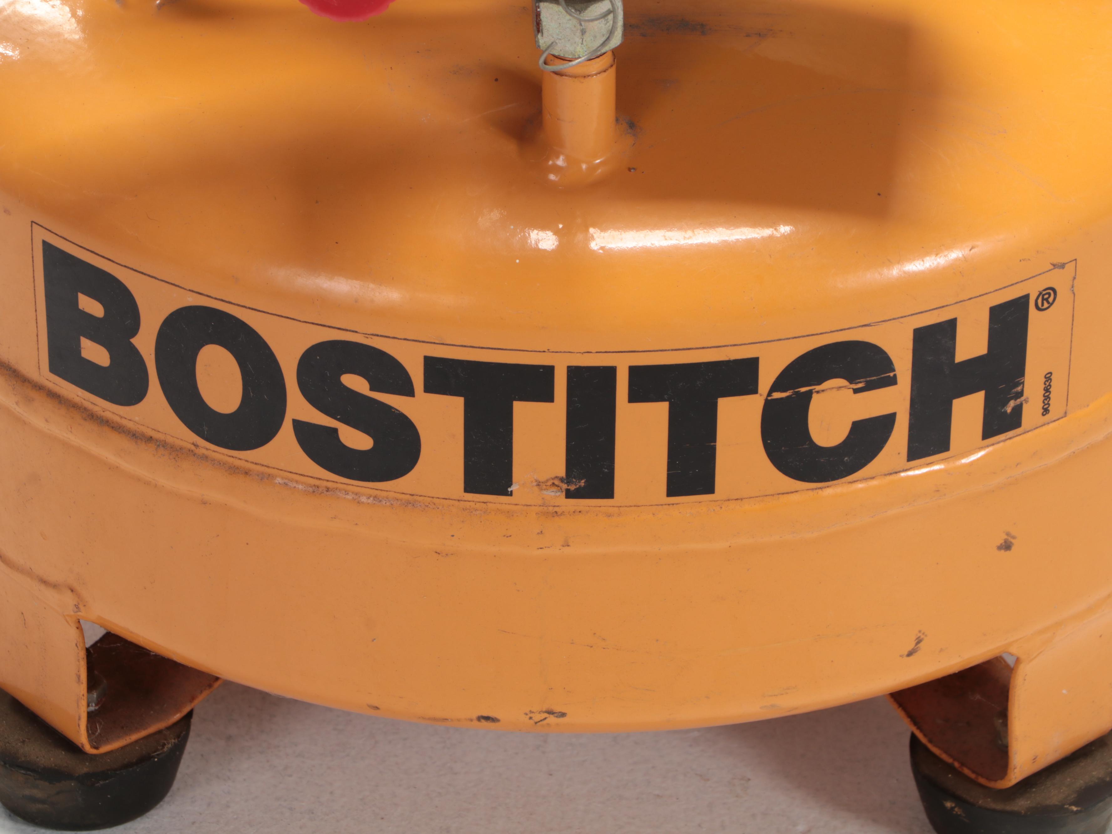 Bostitch Pancake Electric Air Compressor With Air Hose, Hand Truck