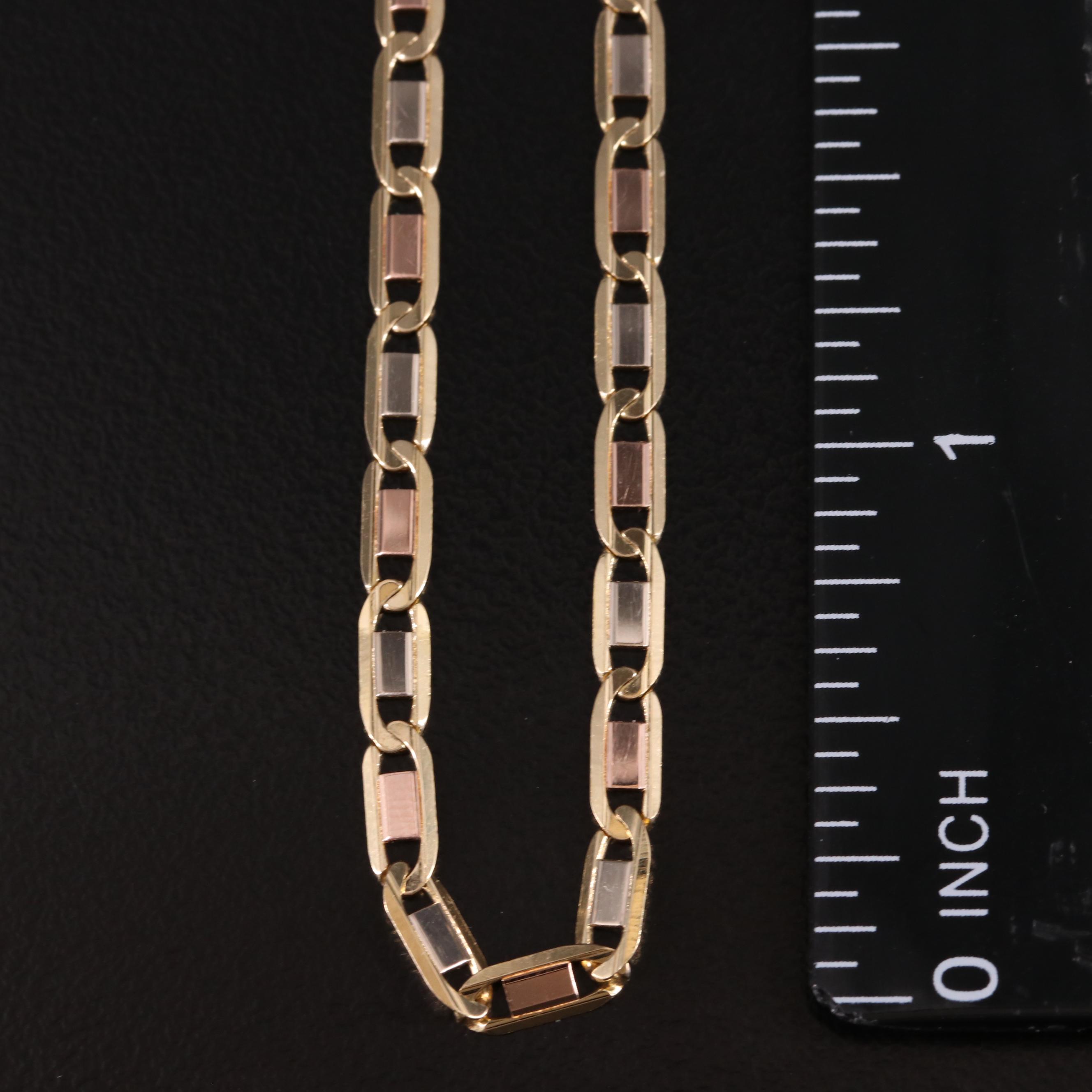 18K Fancy Mariner Link Necklace