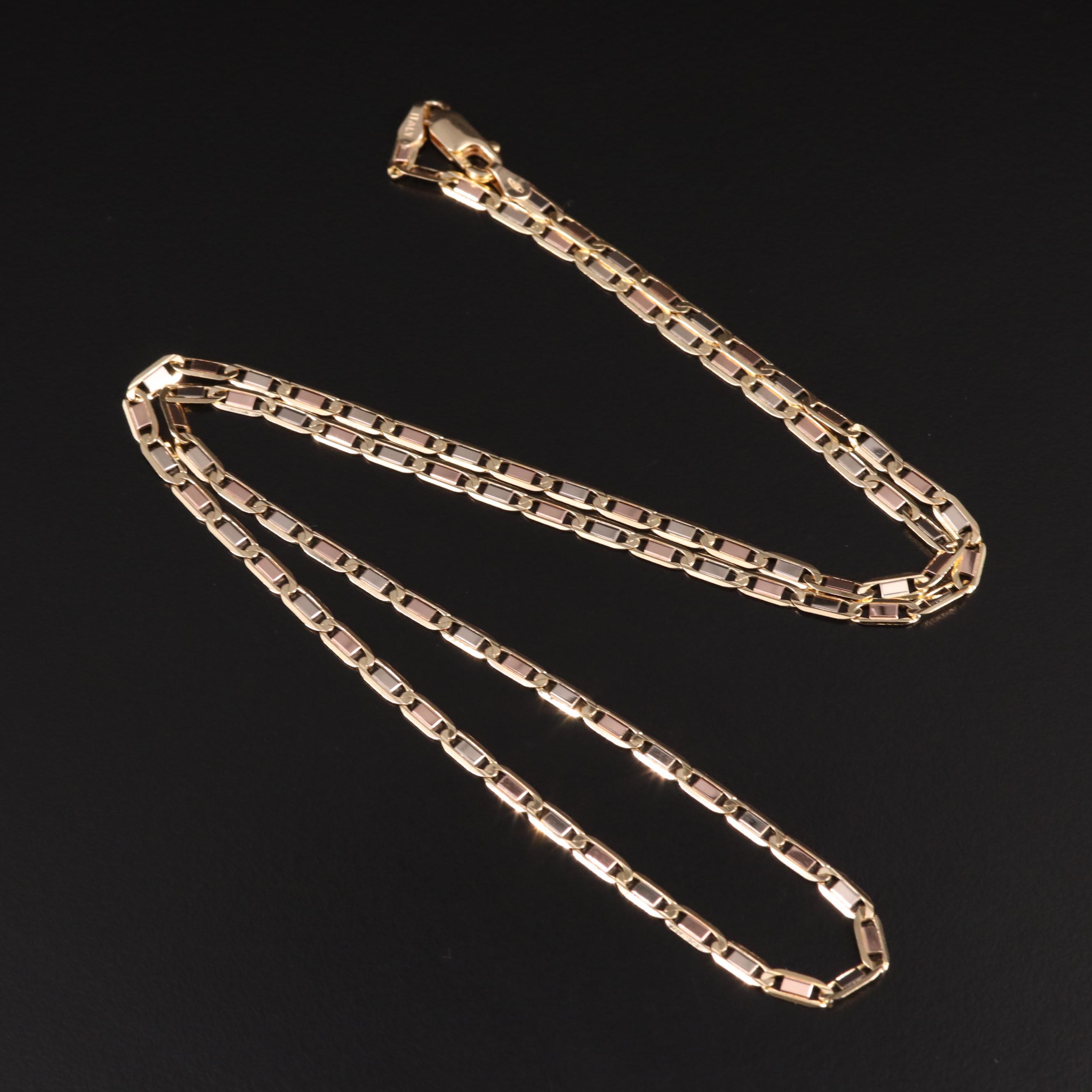 18K Fancy Mariner Link Necklace