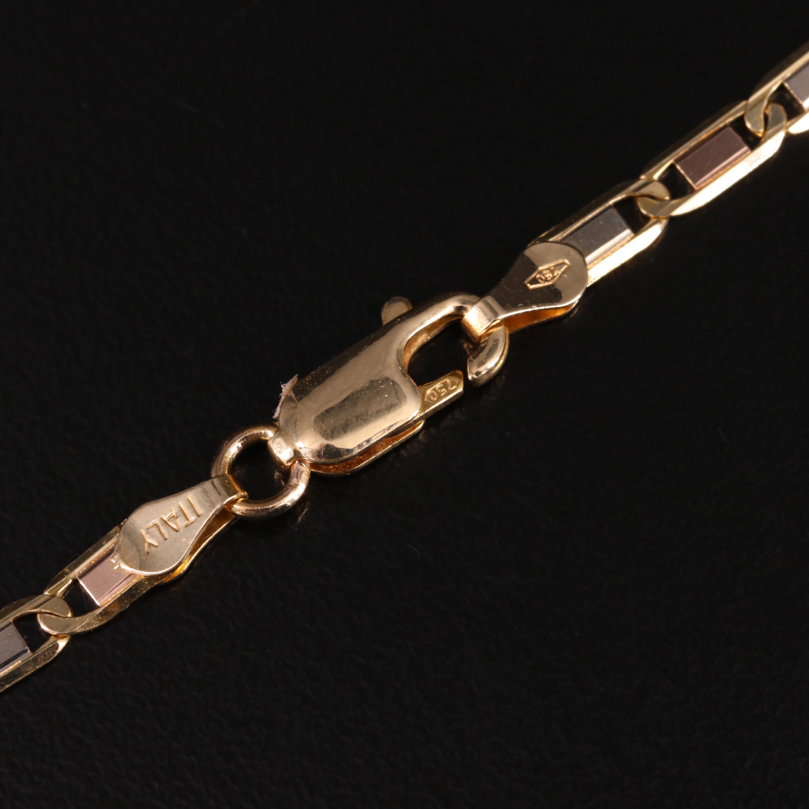 18K Fancy Mariner Link Necklace