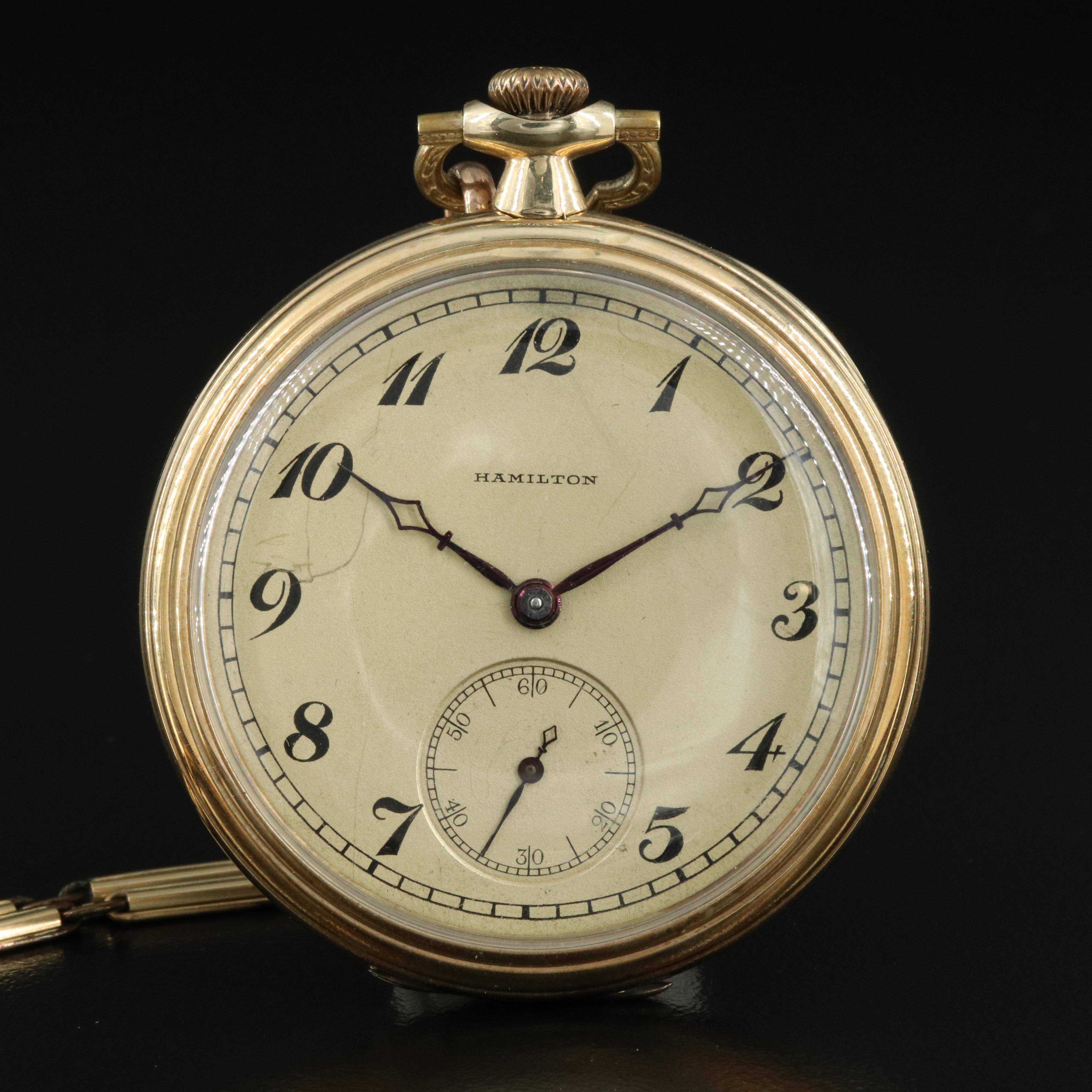 1921 Hamilton Swing-Out Case Gold-Filled Pocket Watch