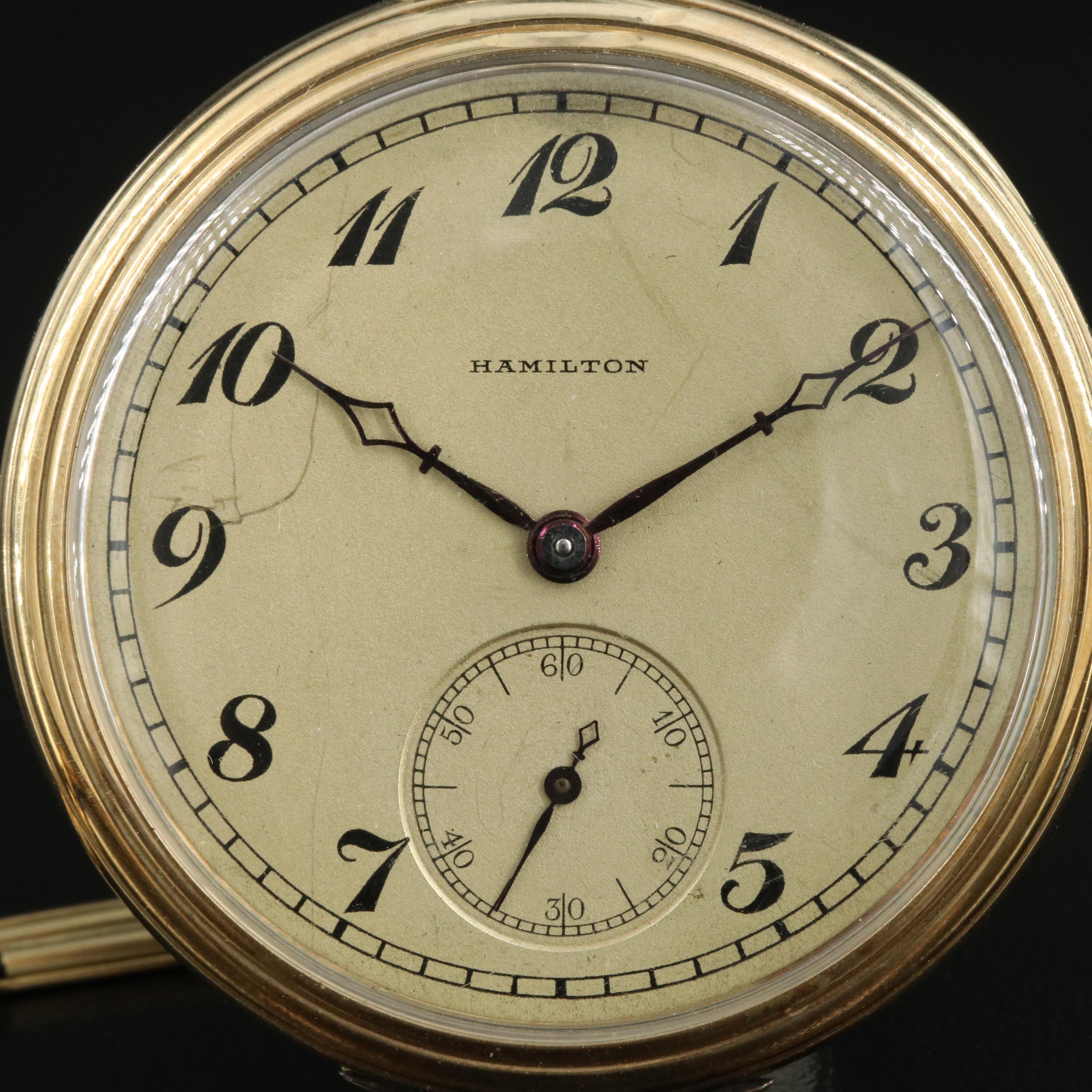 1921 Hamilton Swing-Out Case Gold-Filled Pocket Watch