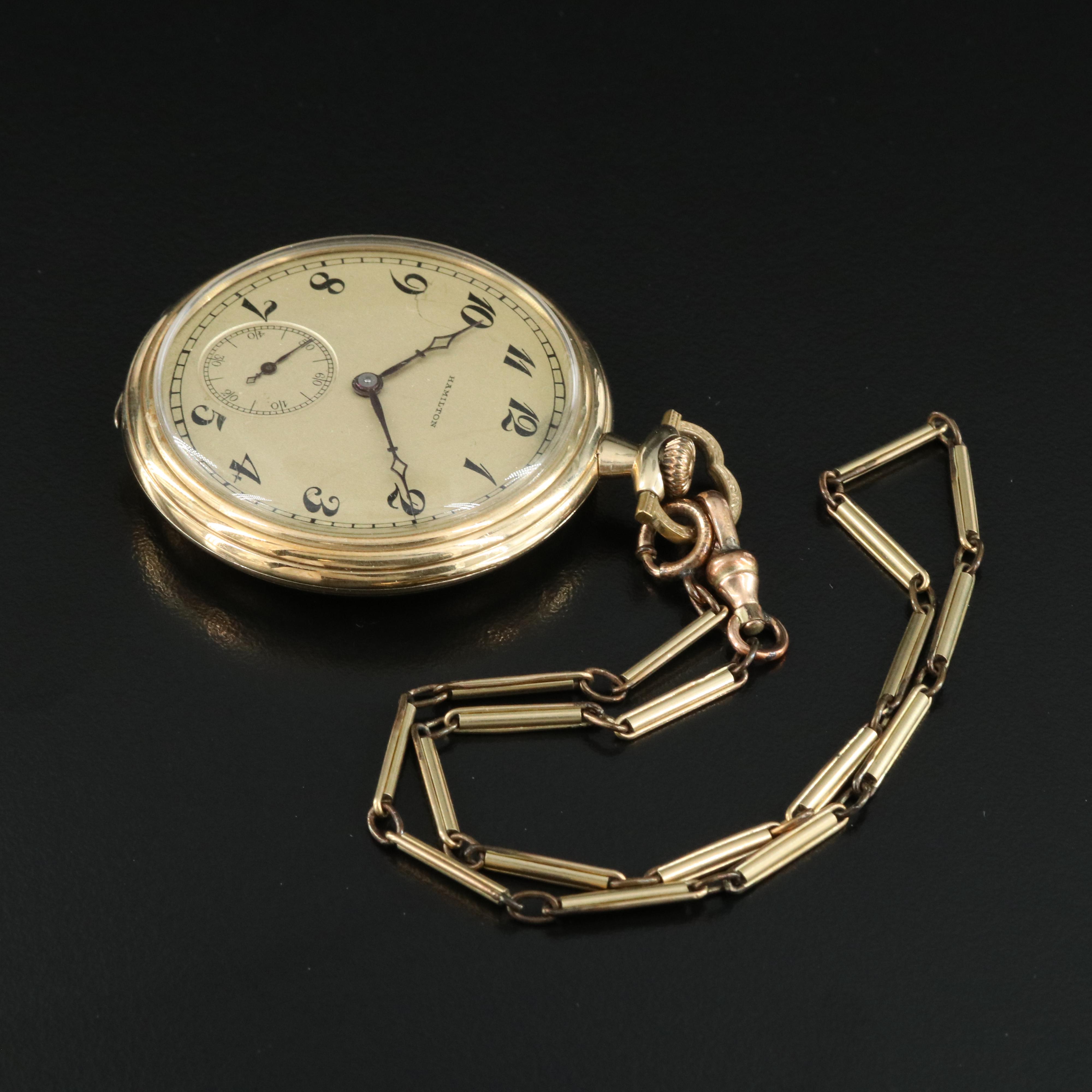 1921 Hamilton Swing-Out Case Gold-Filled Pocket Watch