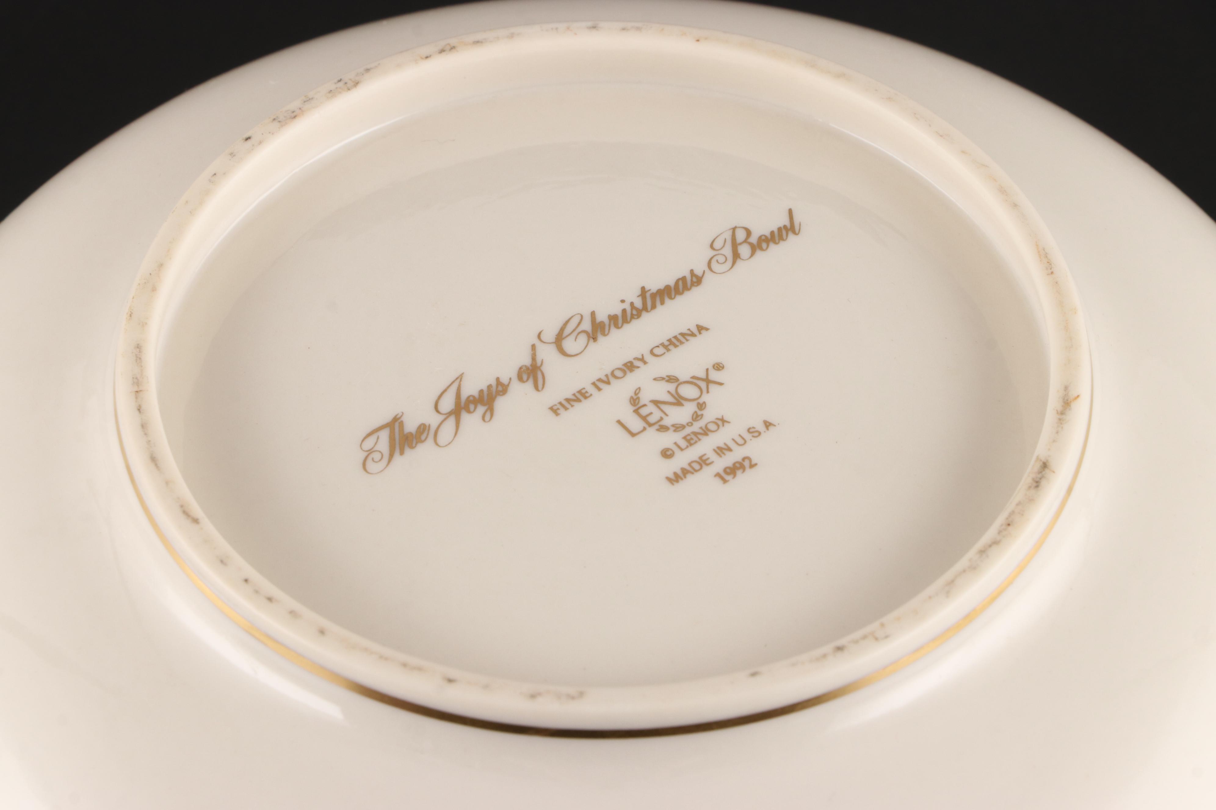 Lenox Bone China Bowls, Cornucopia and Candlesticks, Late 20th Century