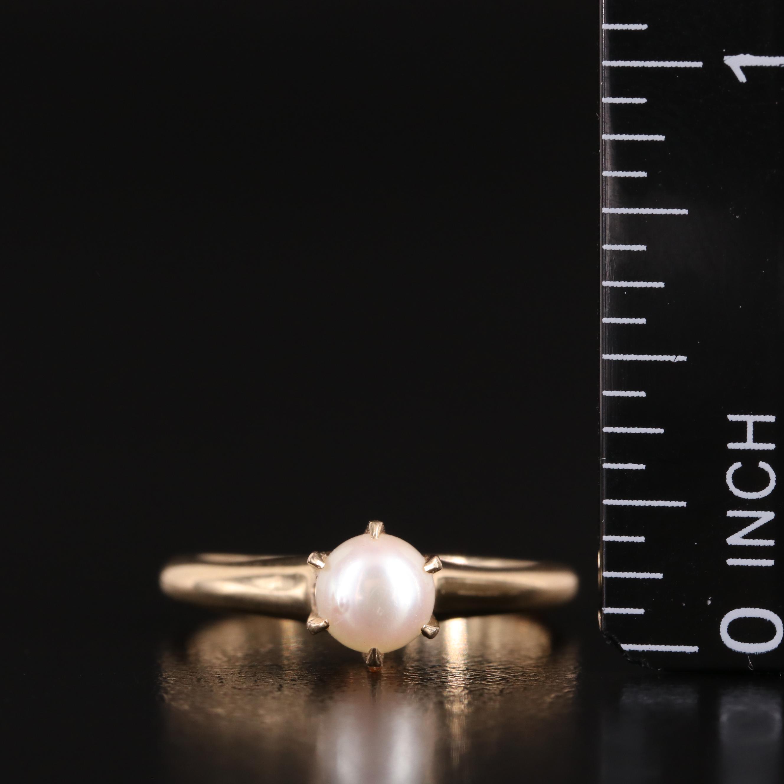 Vintage 14K Pearl Ring