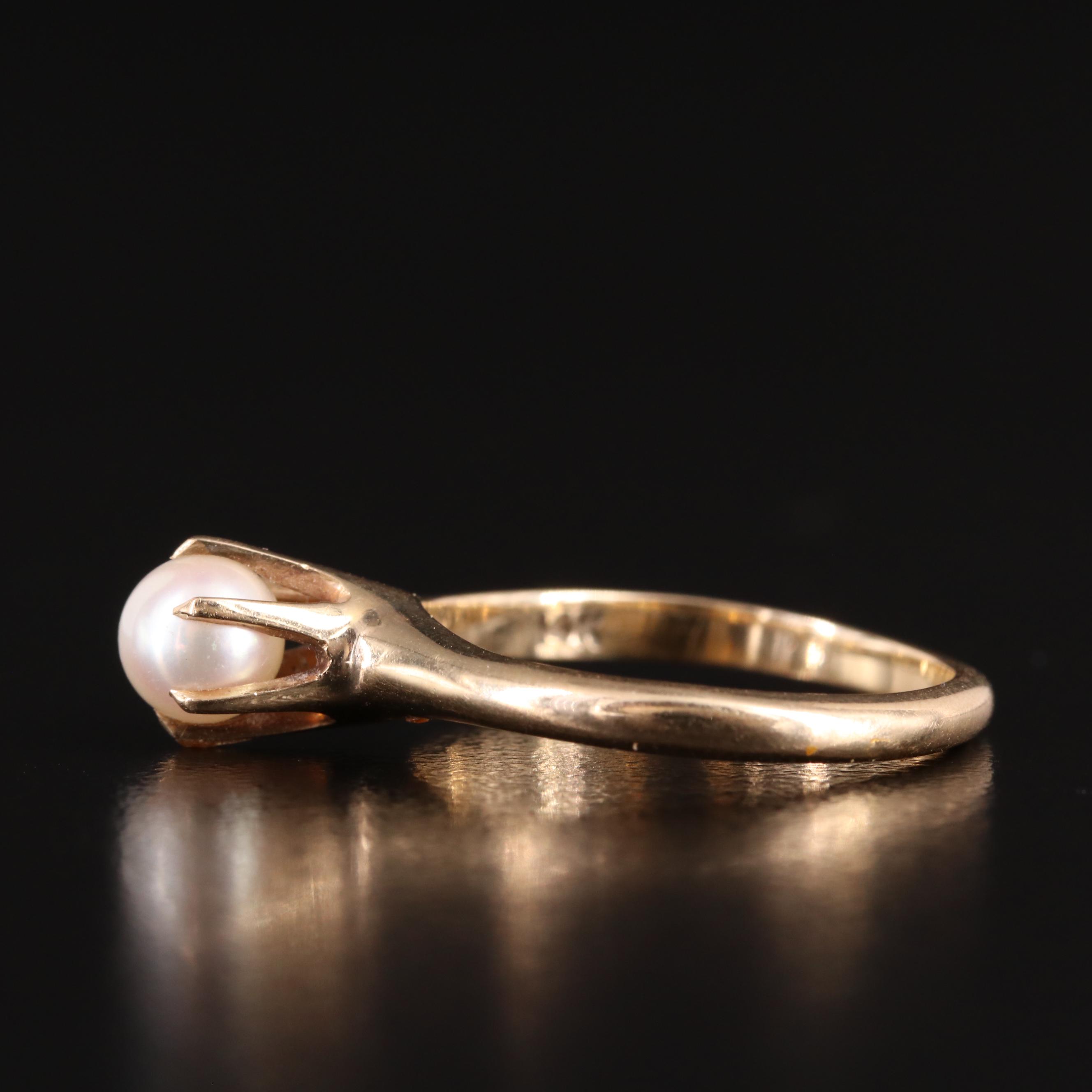 Vintage 14K Pearl Ring